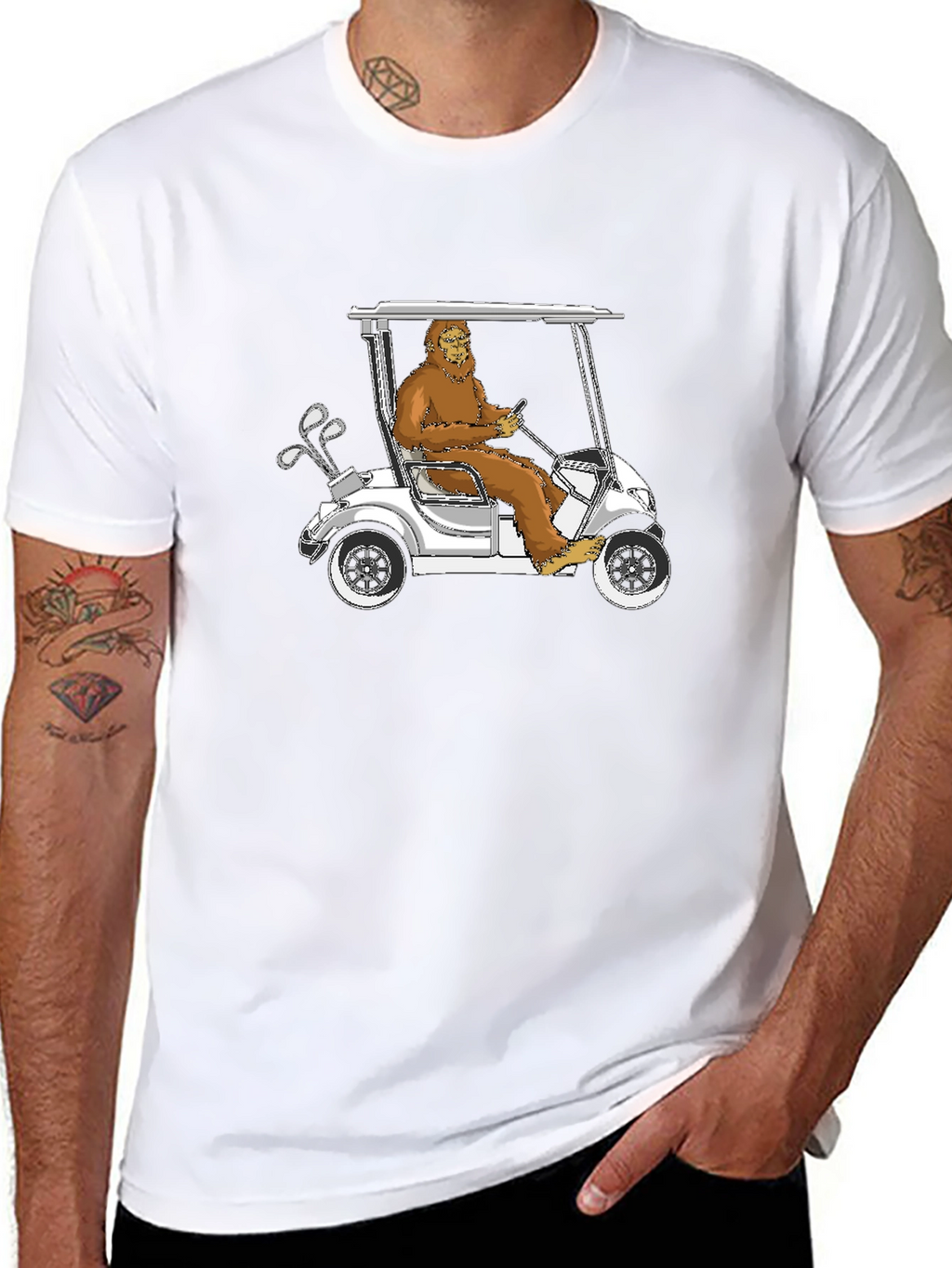 Bigfoot Golfing T-Shirt - Hilarious Sasquatch Tee