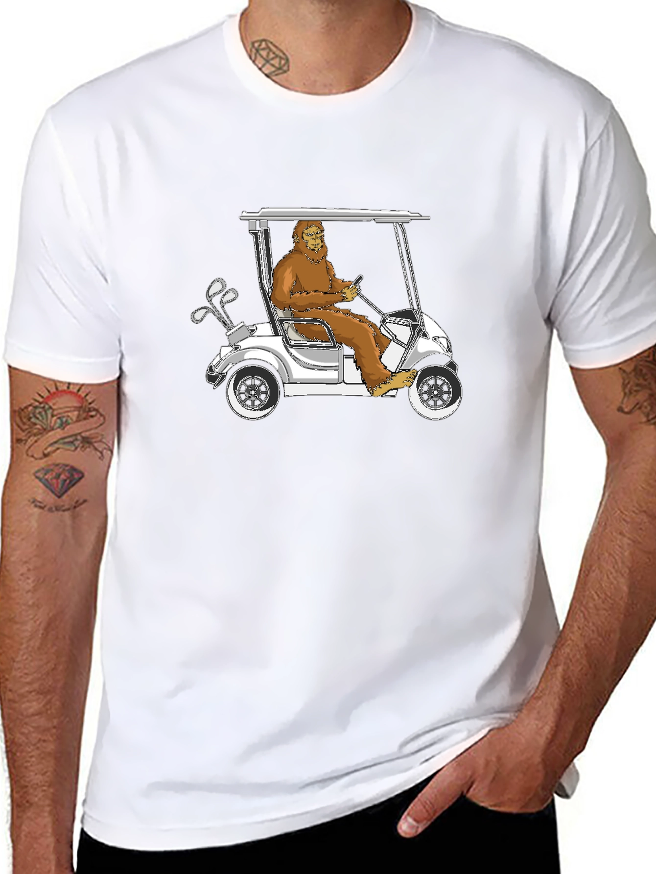 Bigfoot Golfing T-Shirt - Hilarious Sasquatch Tee