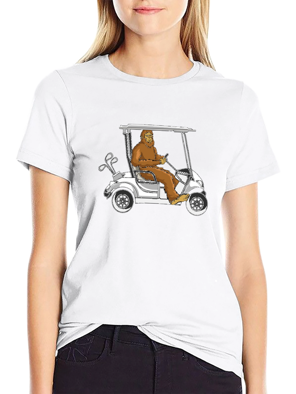 Bigfoot Golfing T-Shirt - Hilarious Sasquatch Tee