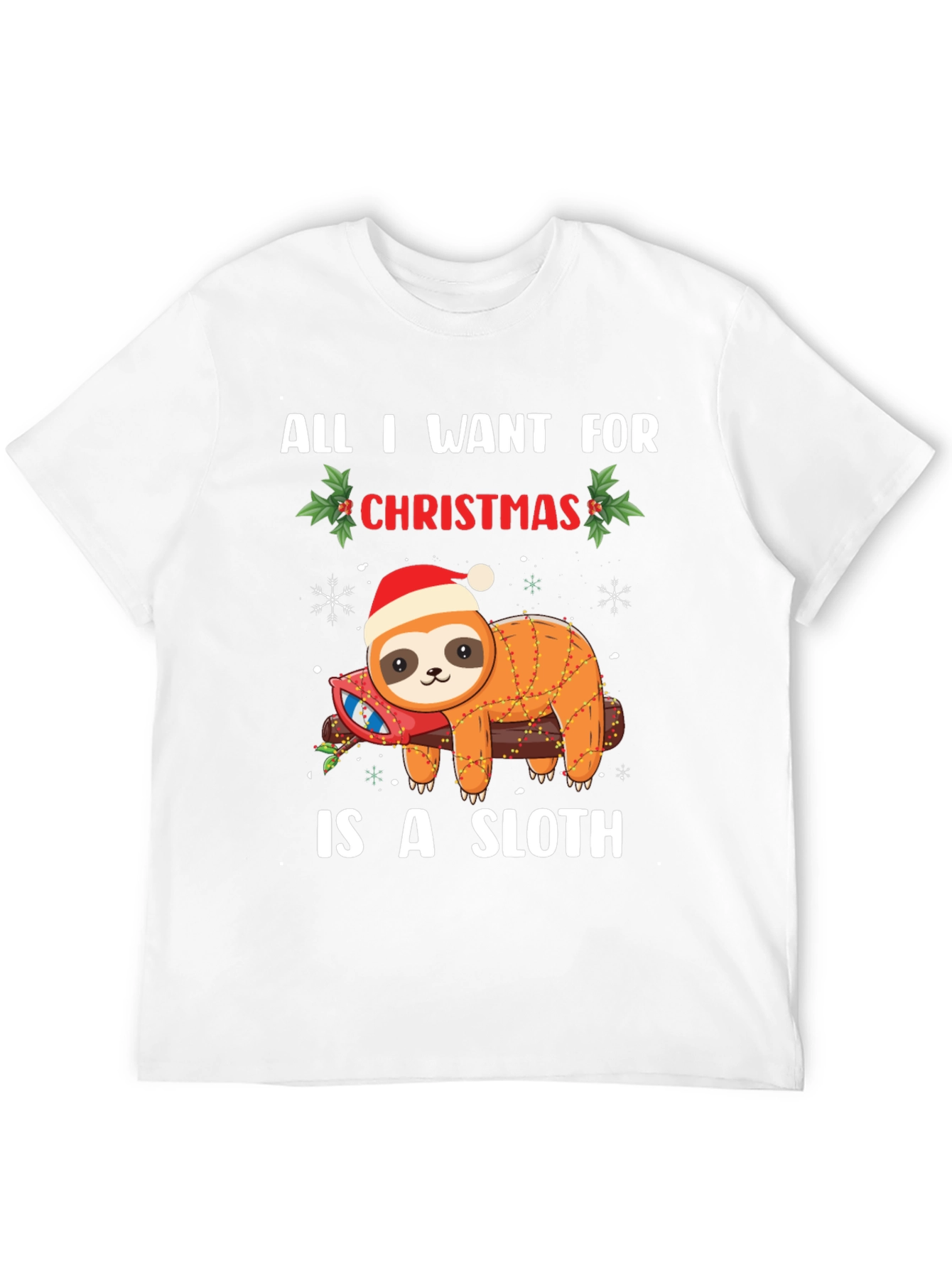 Christmas Sloth Graphic Tee