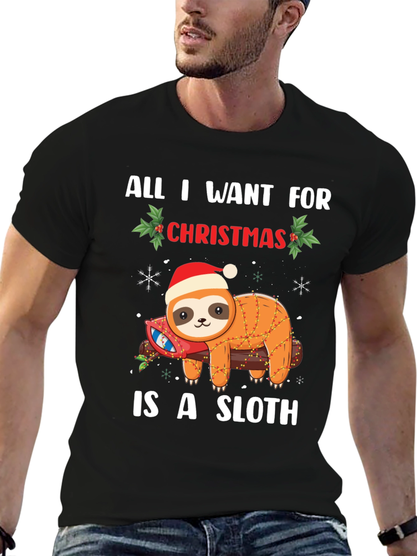 Christmas Sloth Graphic Tee