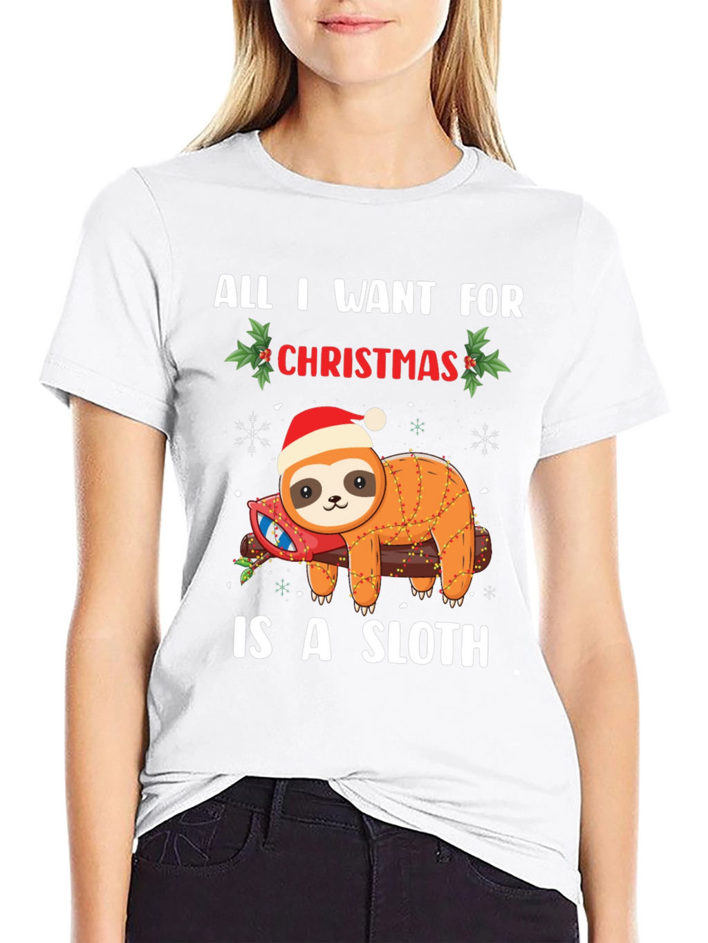 Christmas Sloth Graphic Tee