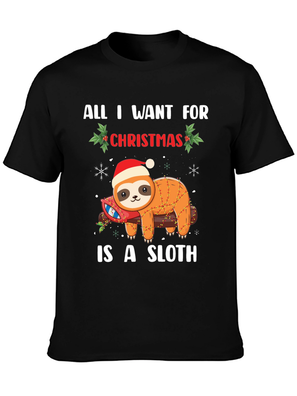 Christmas Sloth Graphic Tee