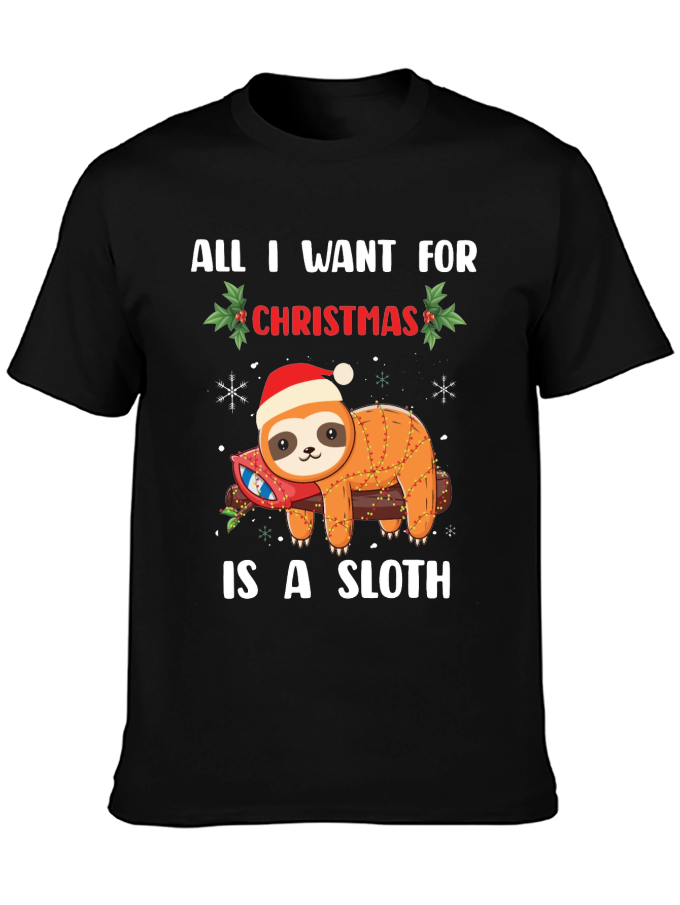 Christmas Sloth Graphic Tee