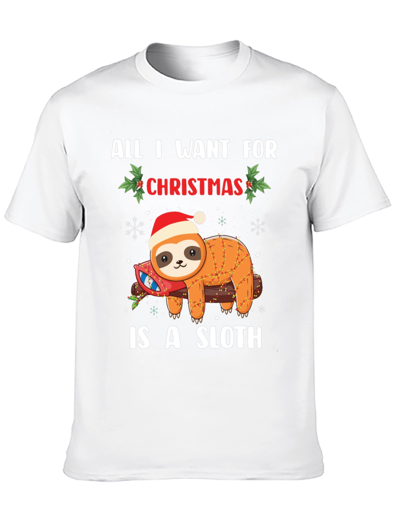 Christmas Sloth Graphic Tee