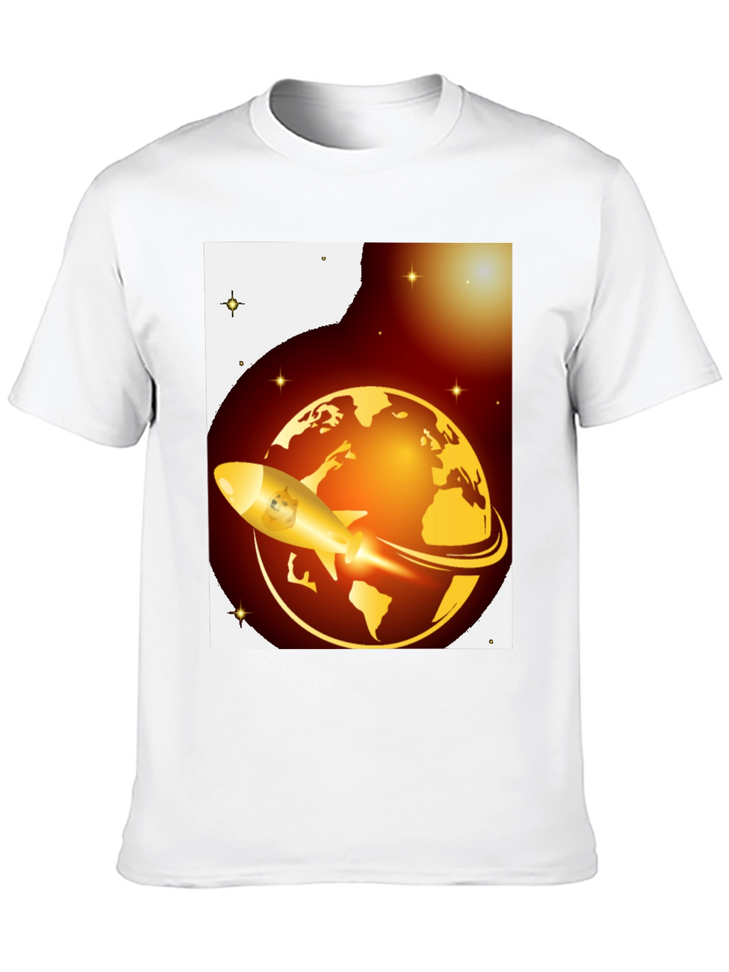 Dogecoin to the Moon Black T-Shirt