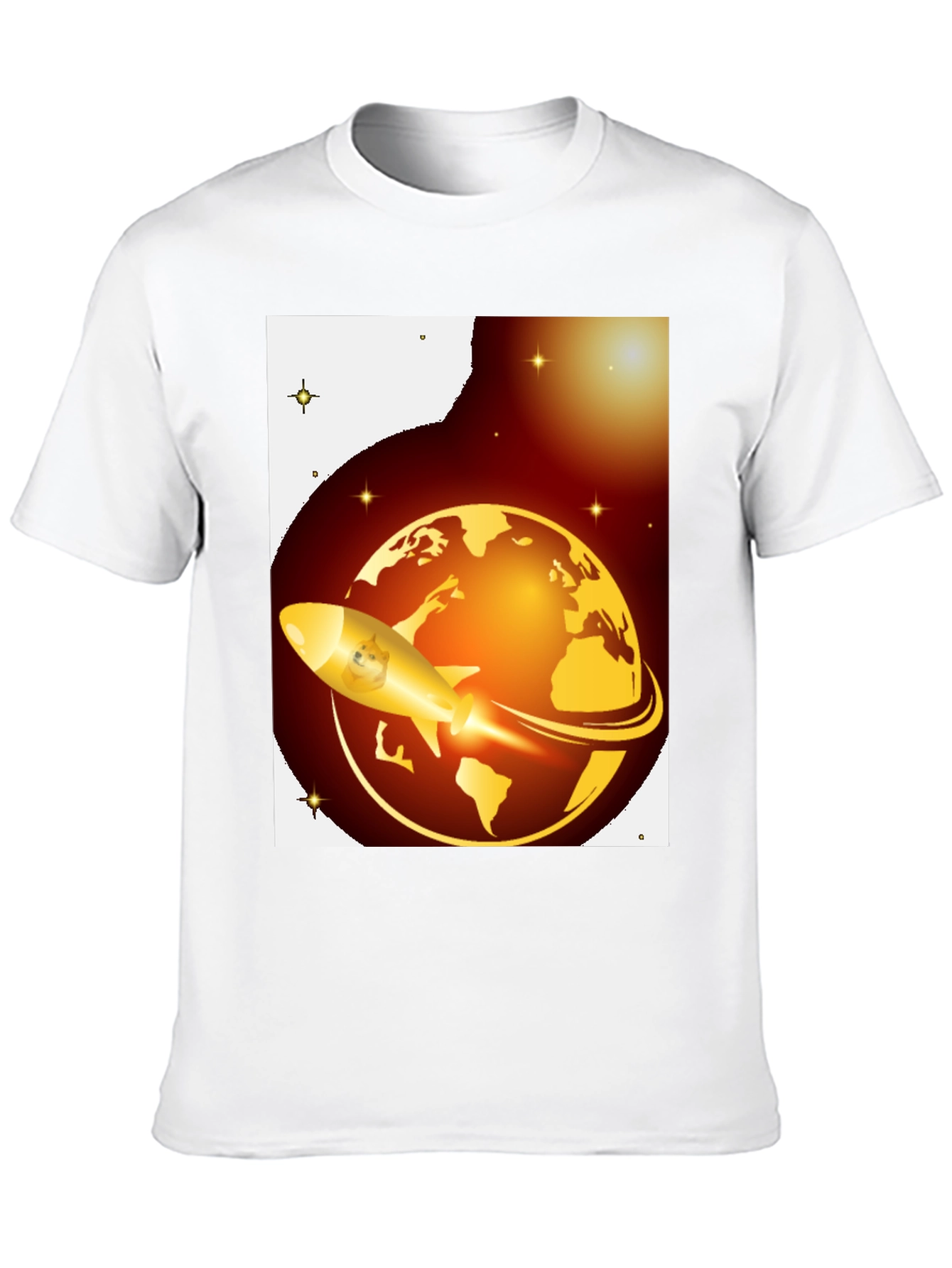 Dogecoin to the Moon Black T-Shirt