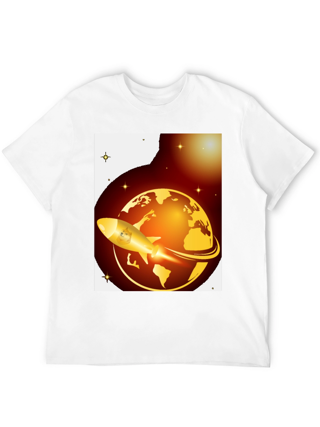 Dogecoin to the Moon Black T-Shirt