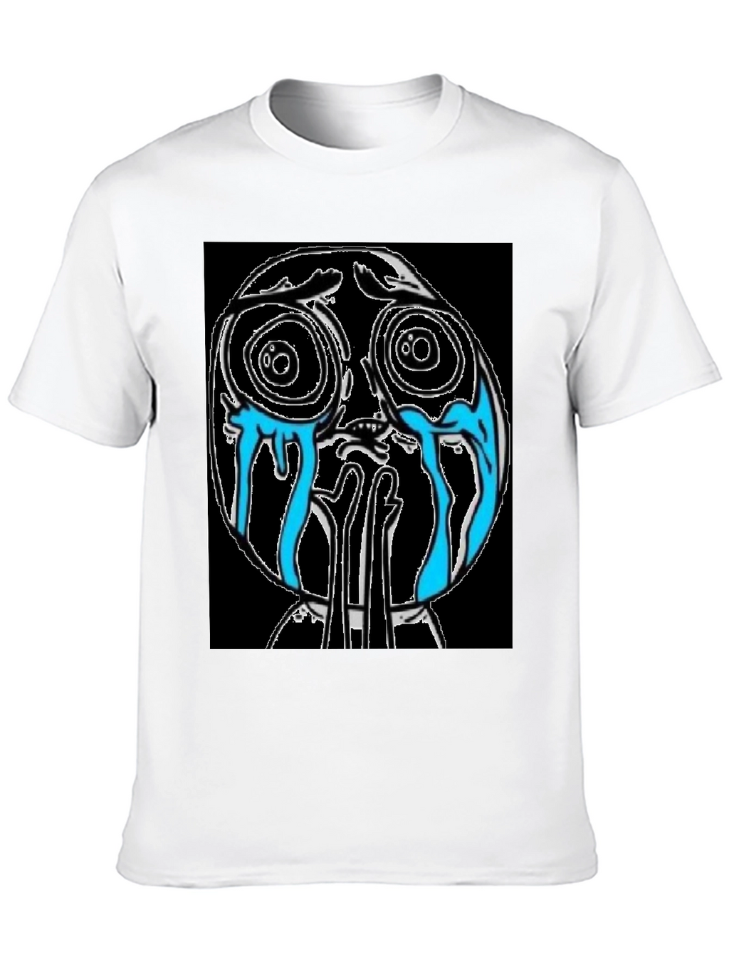 Crying Cartoon Character Graphic Tee
