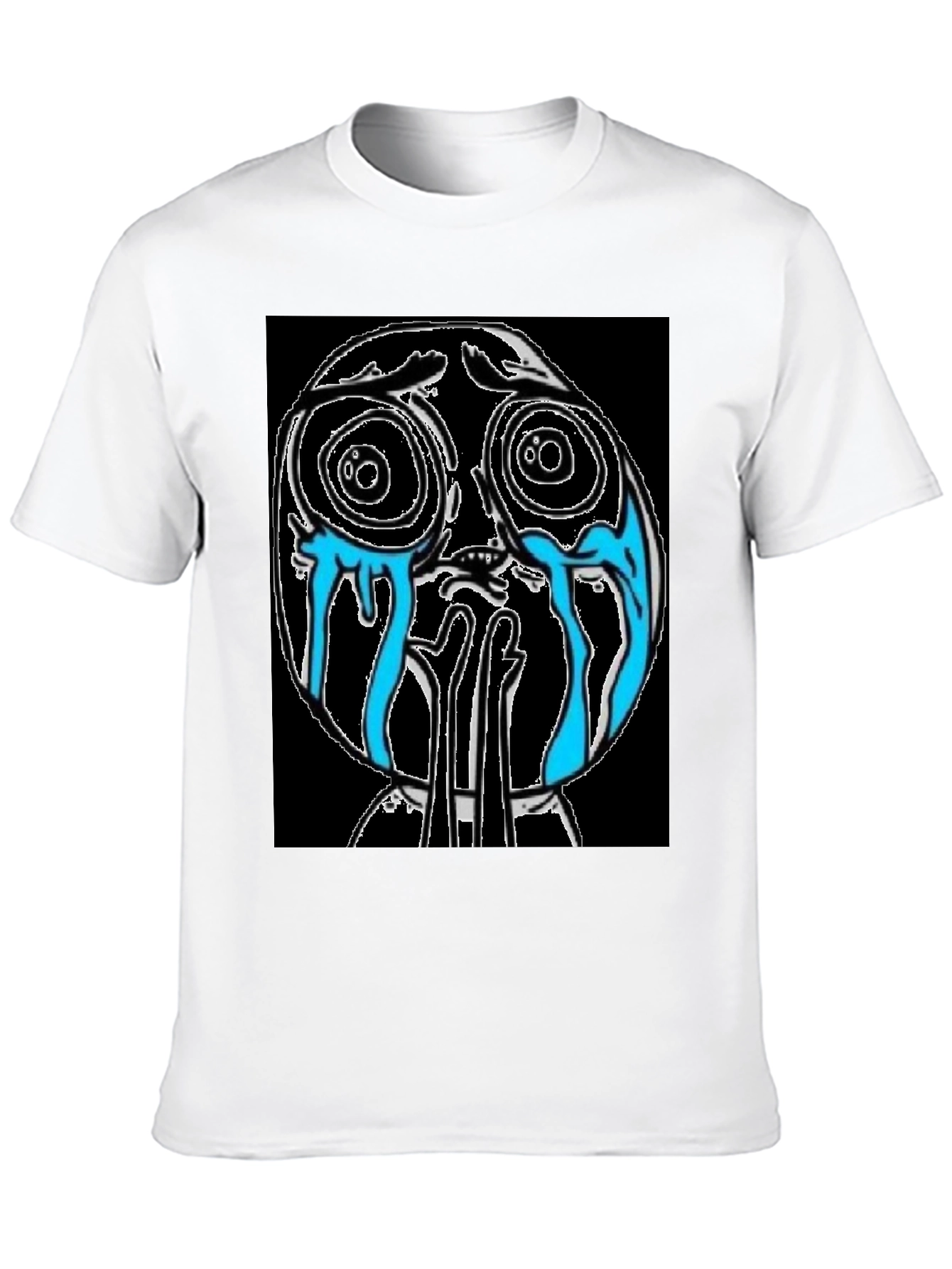 Crying Cartoon Character Graphic Tee