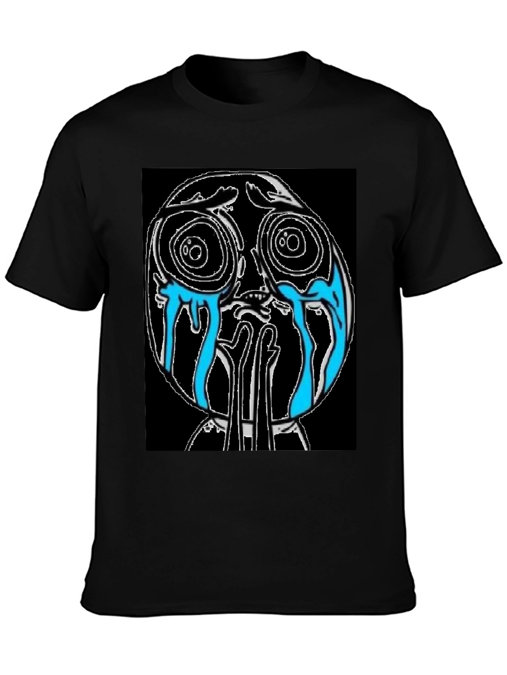 Crying Cartoon Character Graphic Tee
