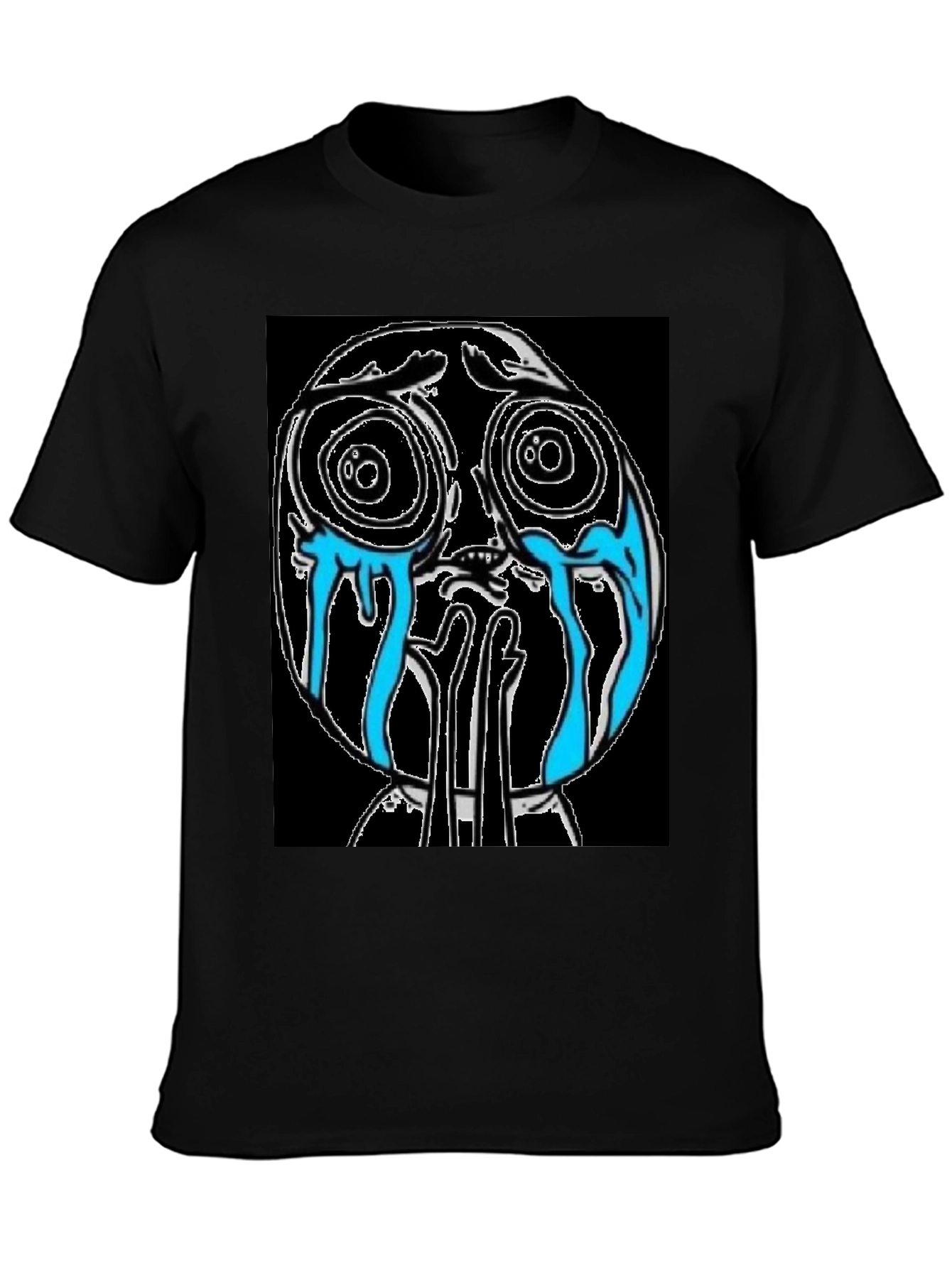Crying Cartoon Character Graphic Tee