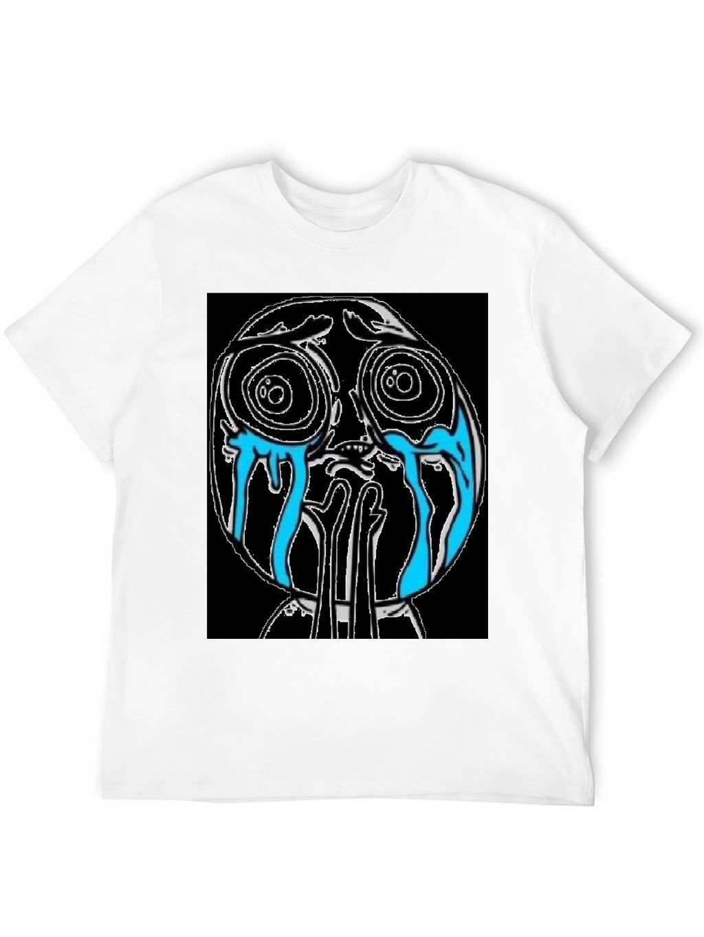 Crying Cartoon Character Graphic Tee