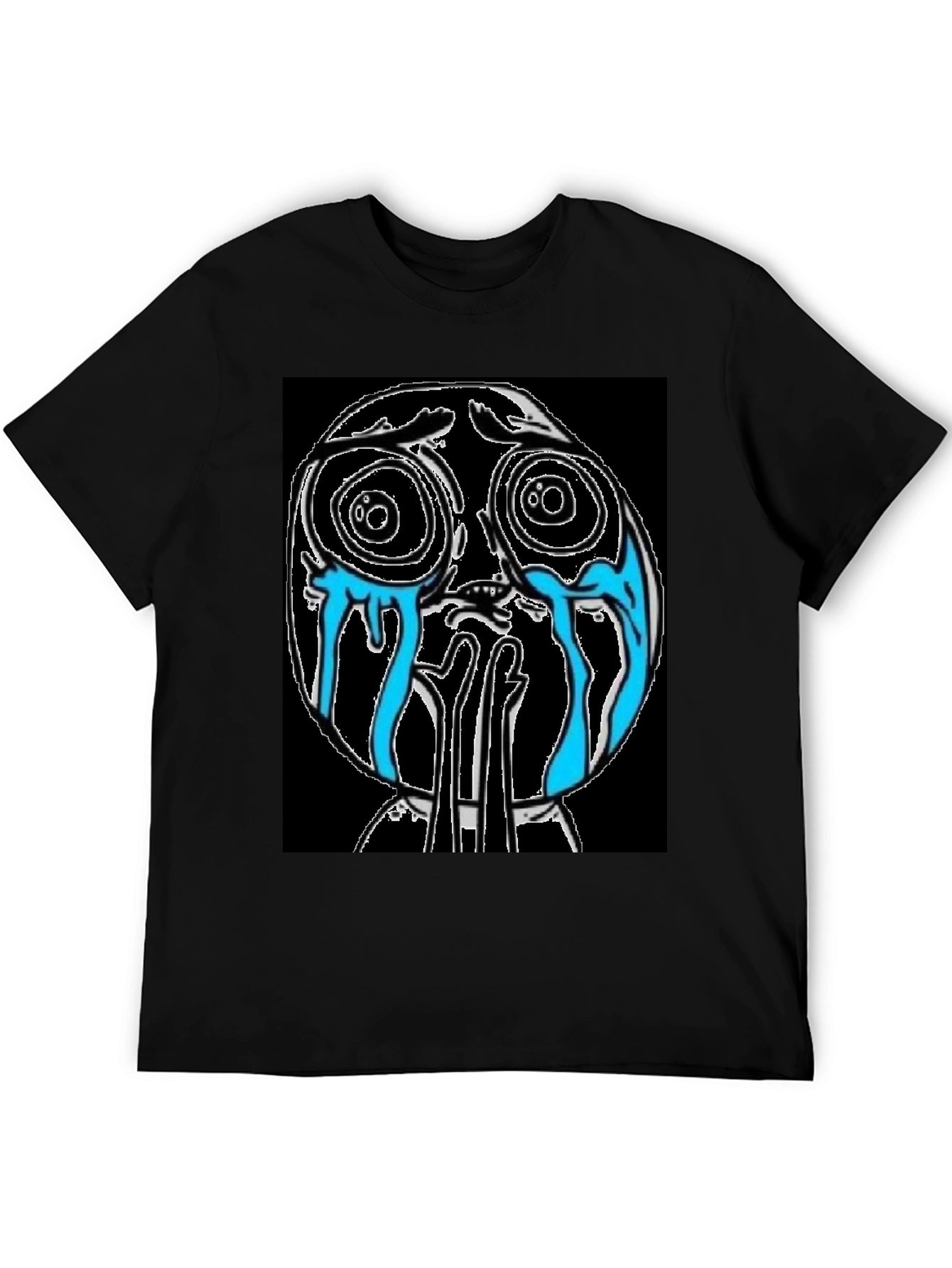 Crying Cartoon Character Graphic Tee
