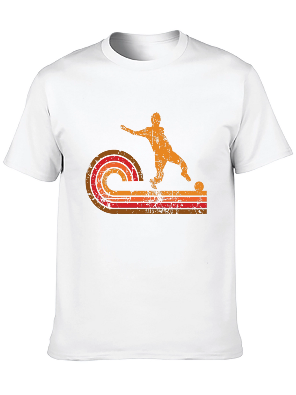 Retro Soccer Player Graphic T-Shirt