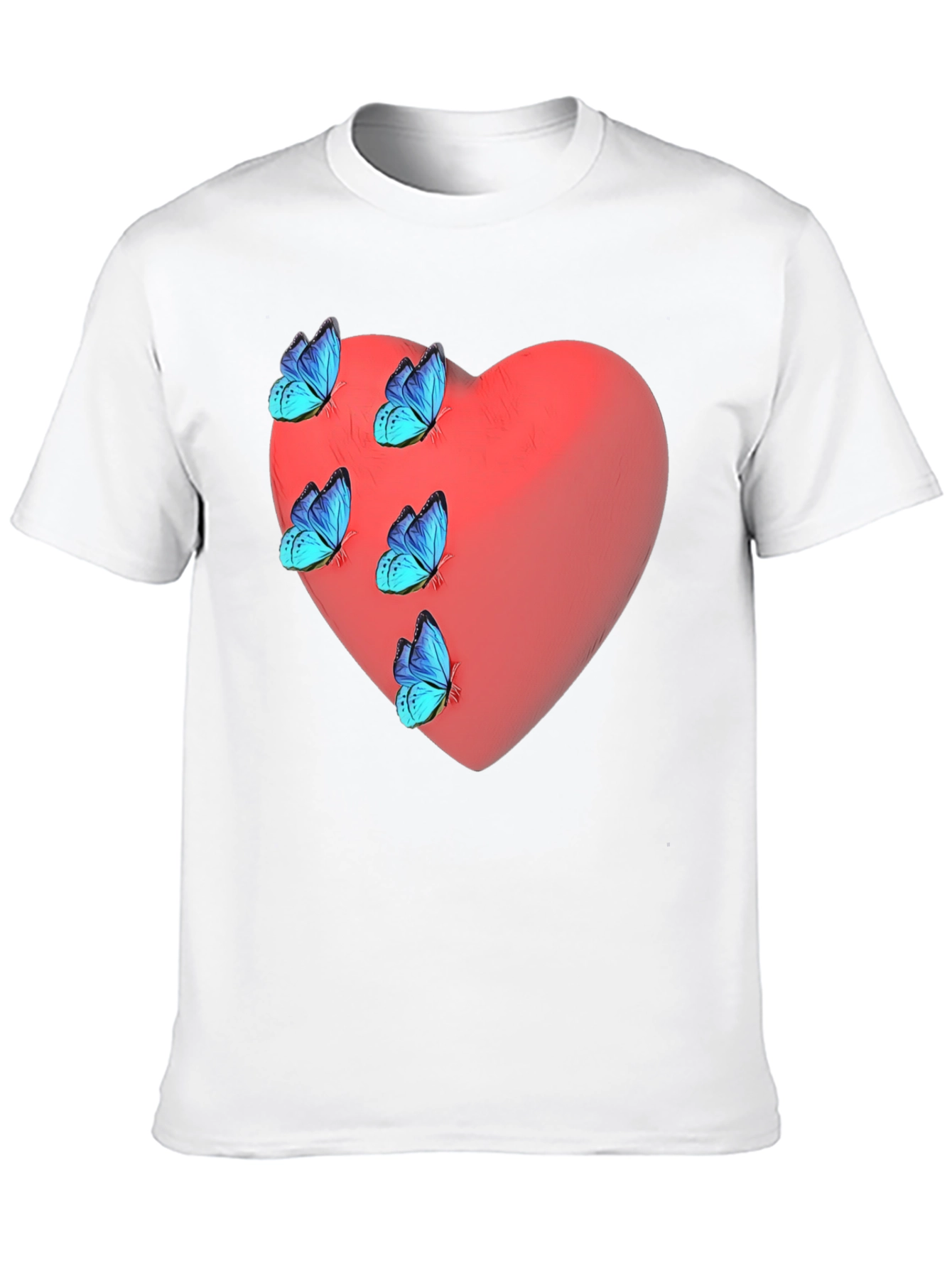 Heart & Butterfly Graphic T-Shirt