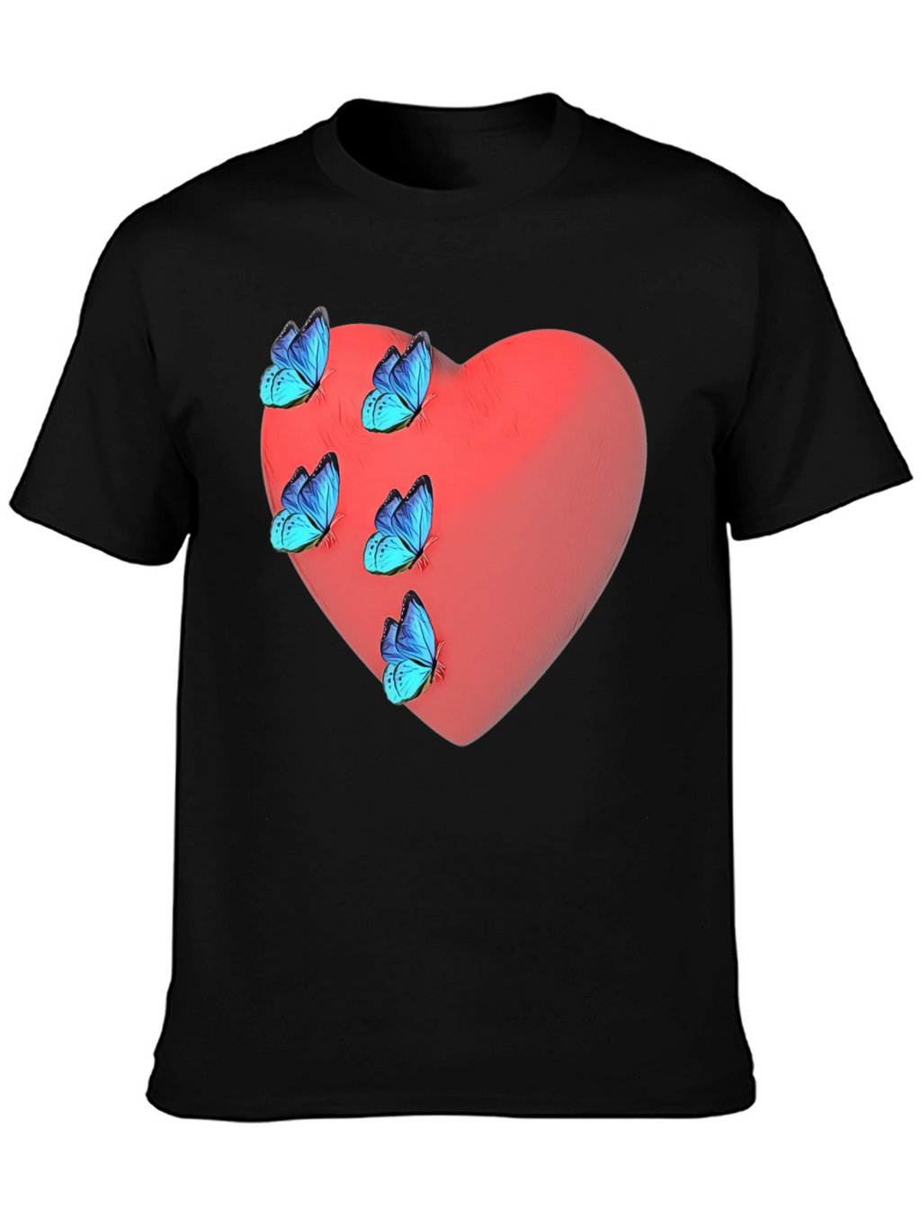 Heart & Butterfly Graphic T-Shirt