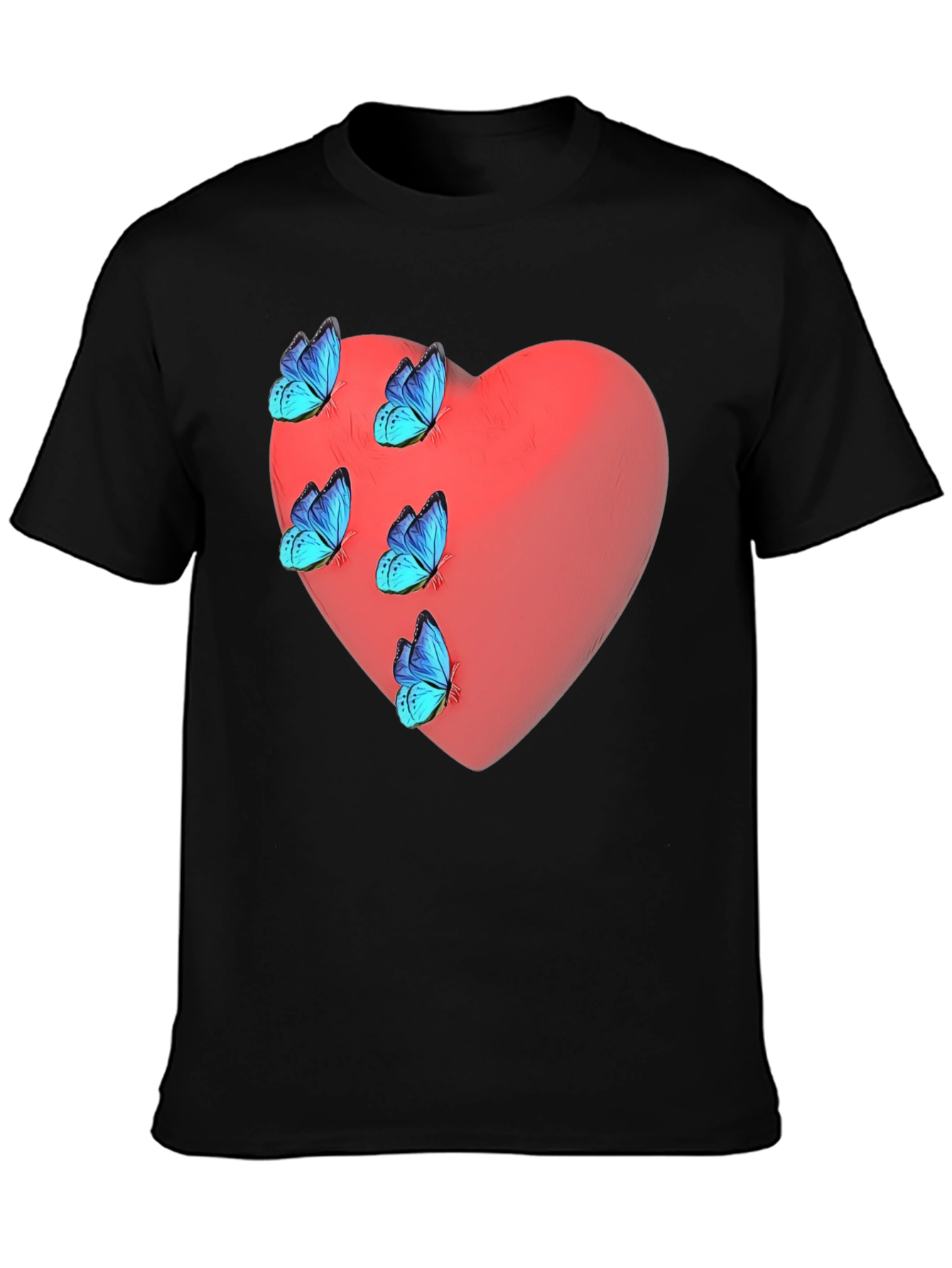 Heart & Butterfly Graphic T-Shirt