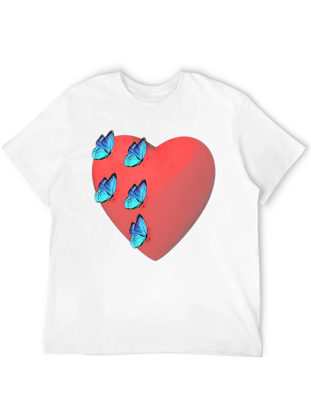 Heart & Butterfly Graphic T-Shirt