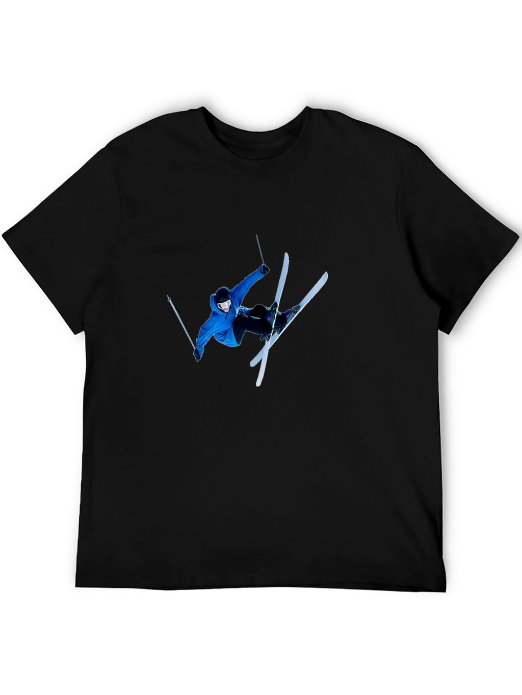 Skiing Stunt T-Shirt - Black