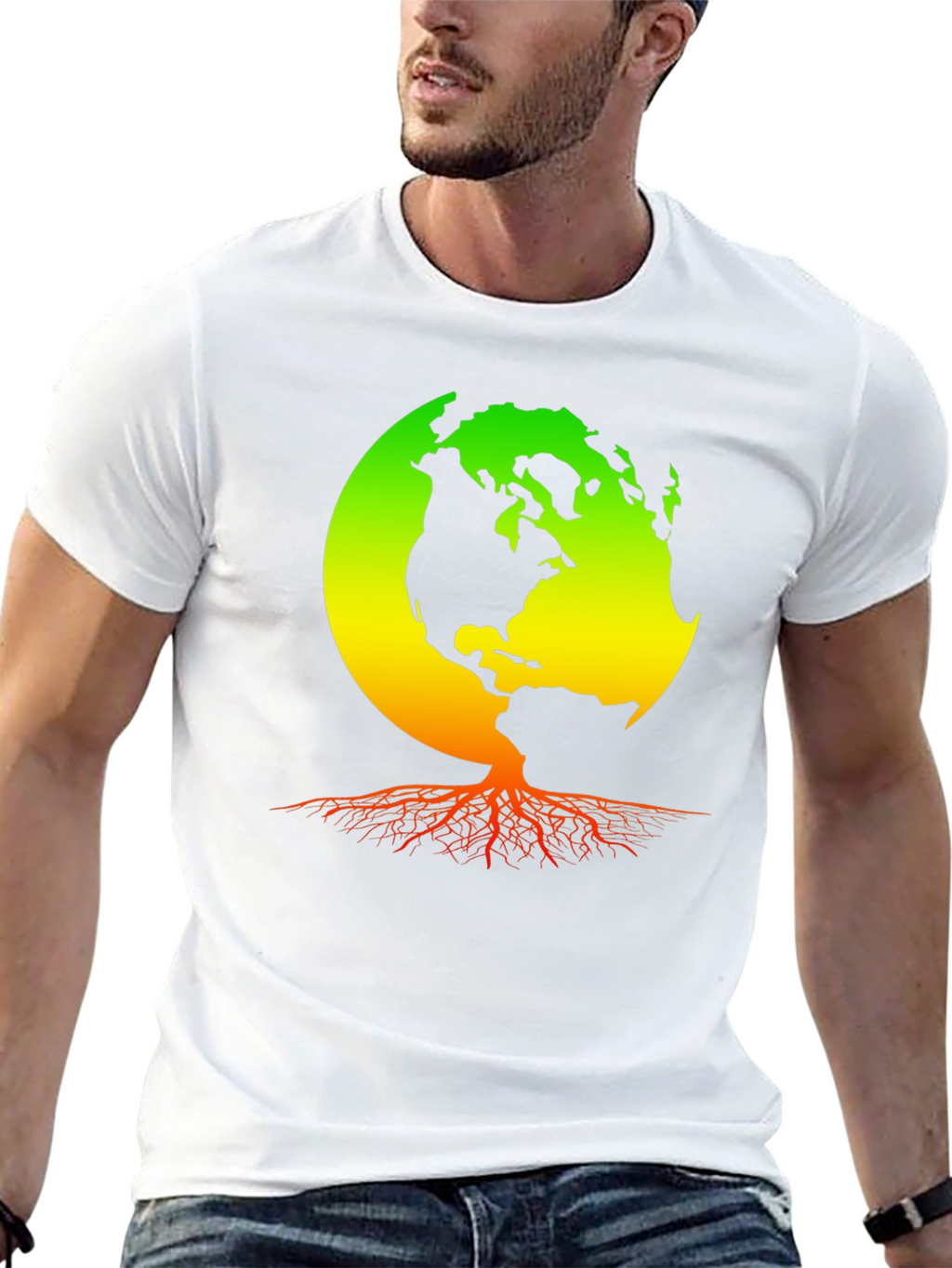 Earth Roots T-Shirt - Rastafarian World Design