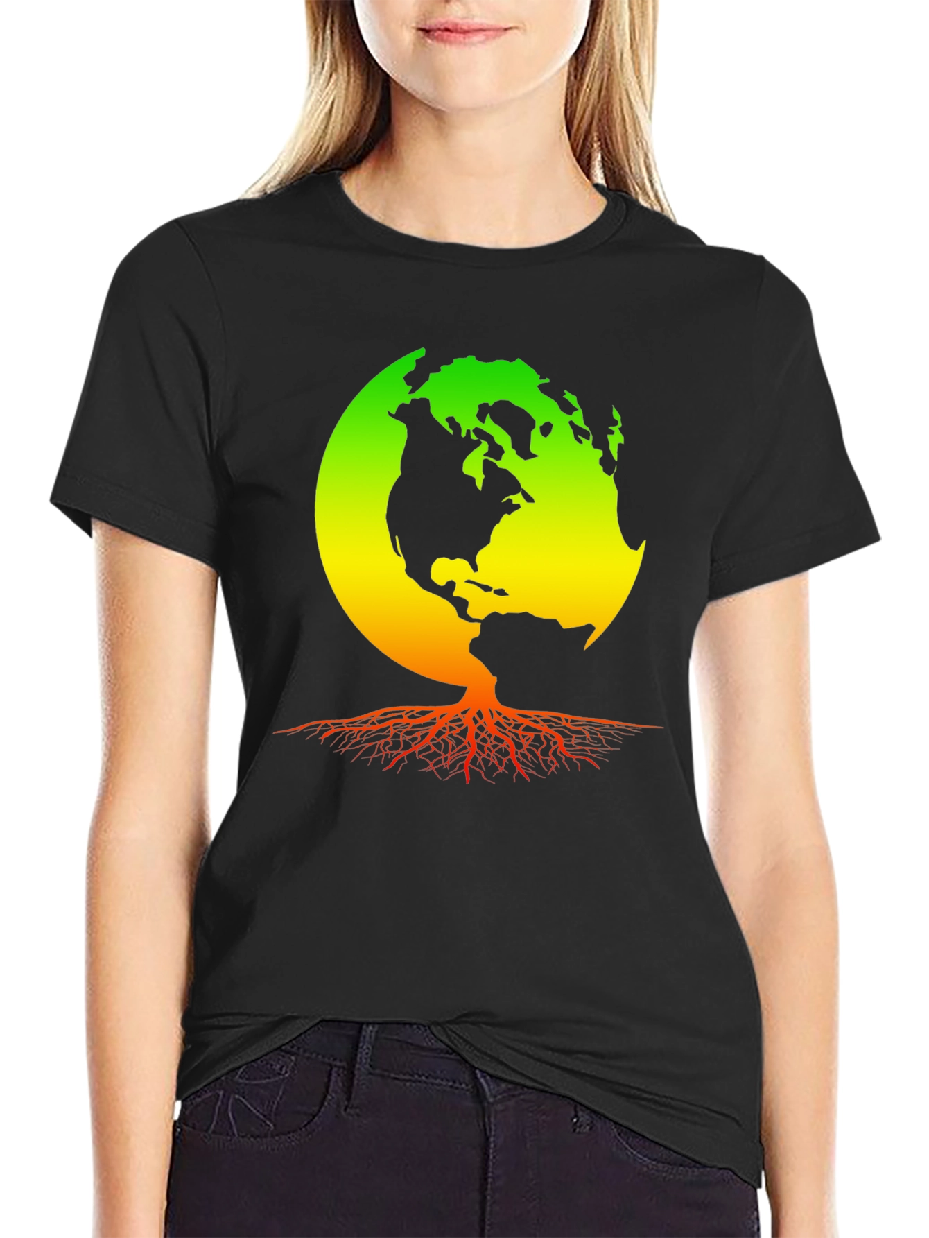 Earth Roots T-Shirt - Rastafarian World Design