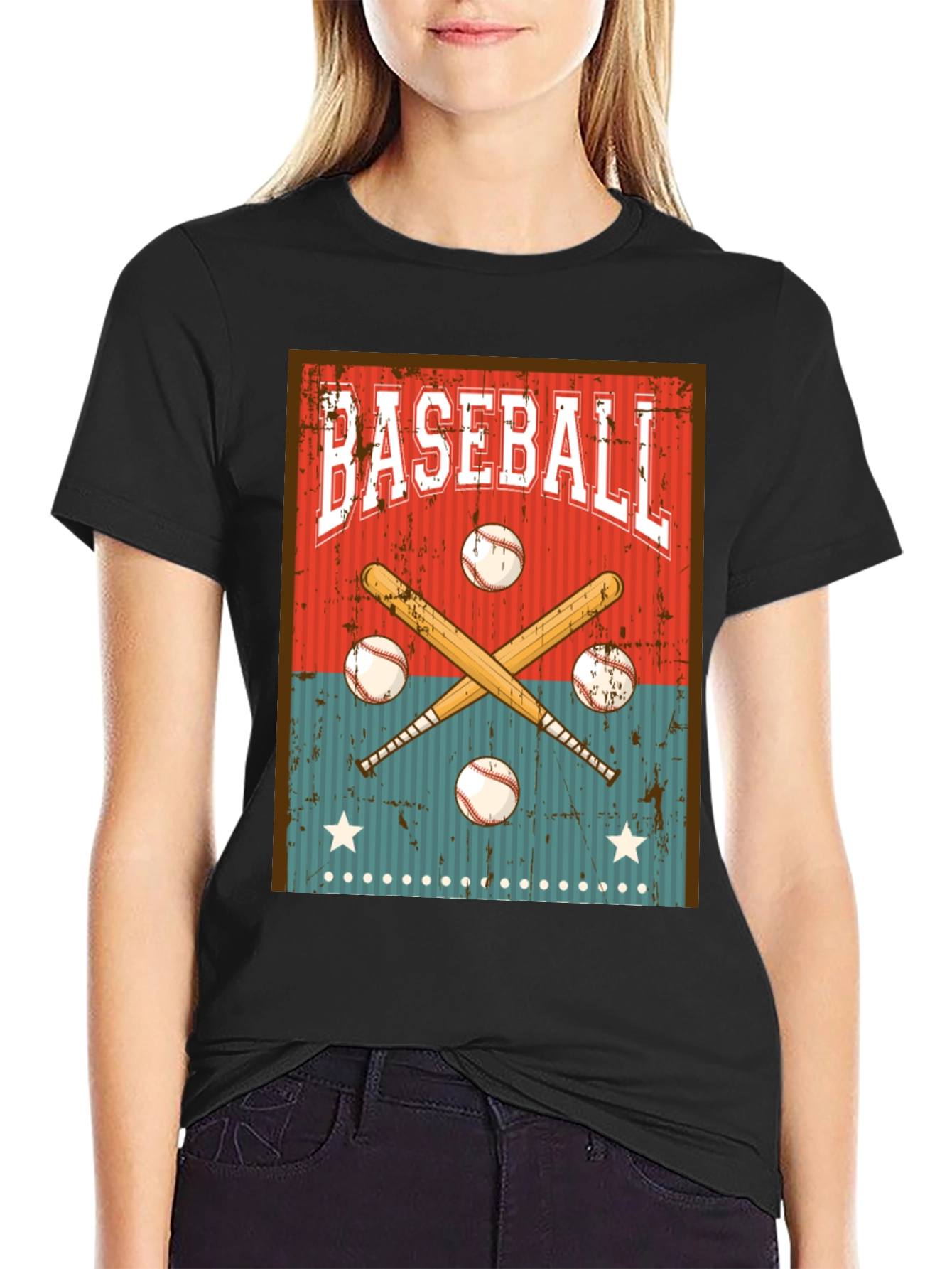 Vintage Baseball Graphic Tee - Classic Style