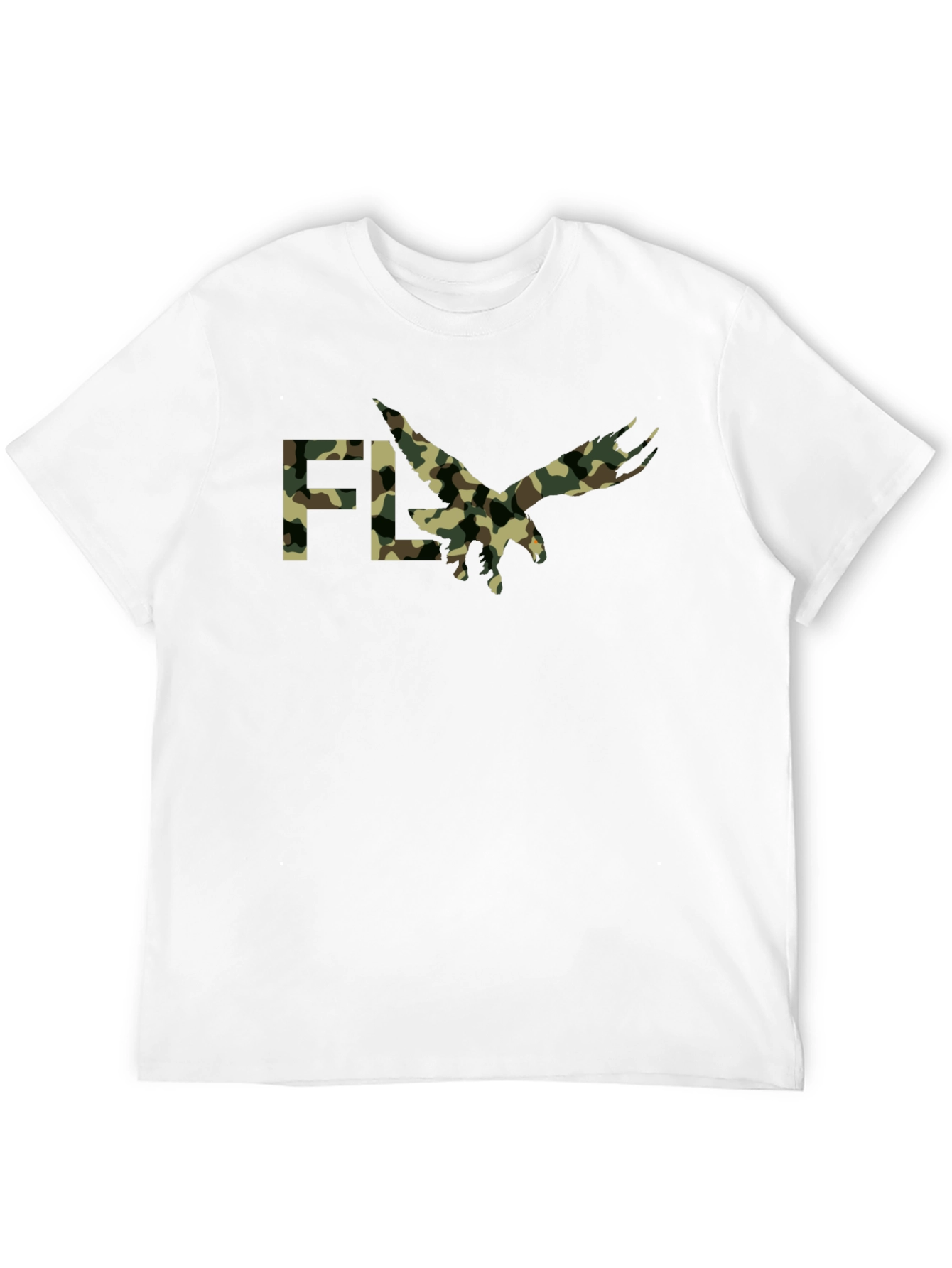 Camouflage FLY Eagle Graphic T-Shirt