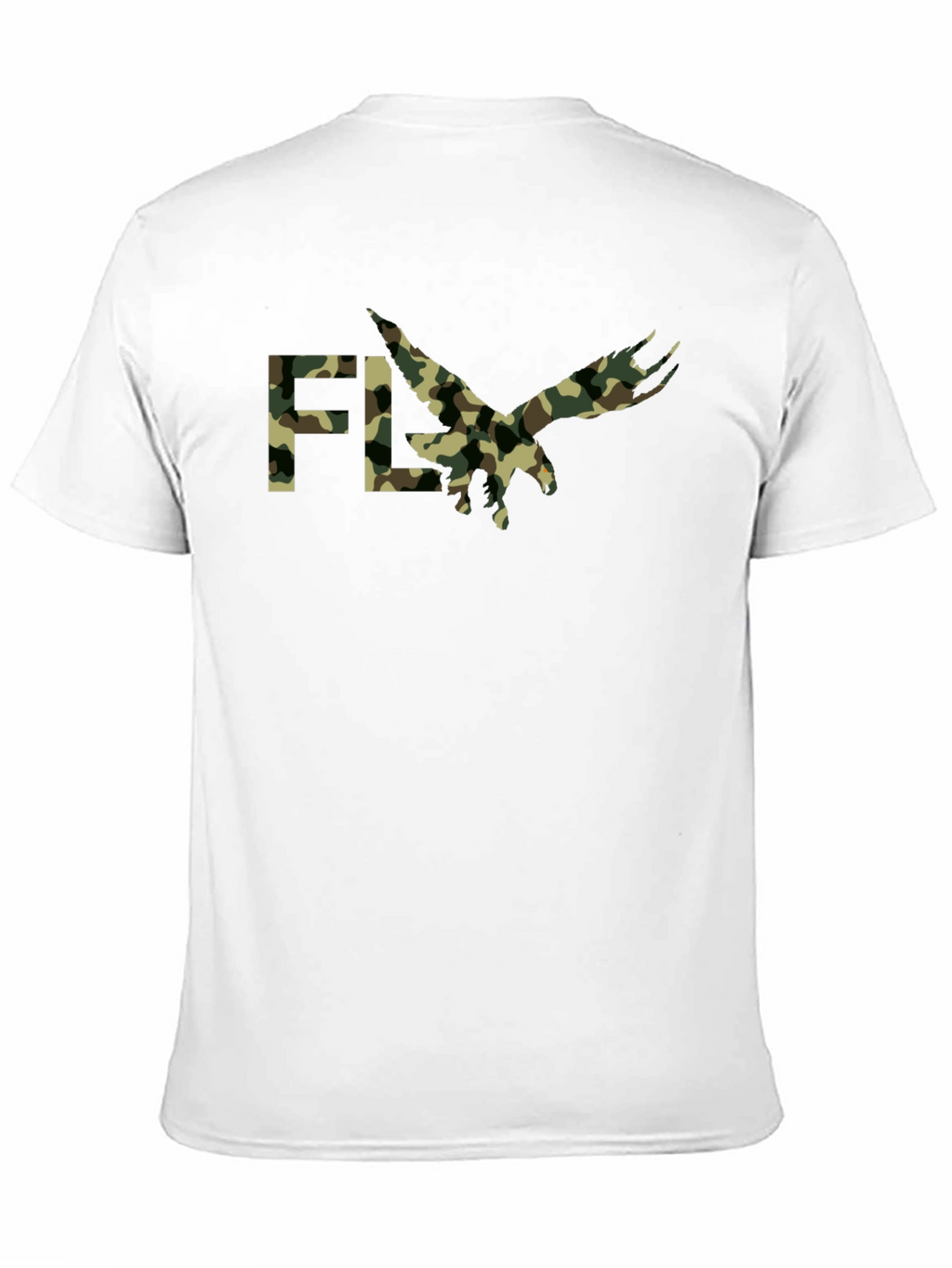 Camouflage FLY Eagle Graphic T-Shirt