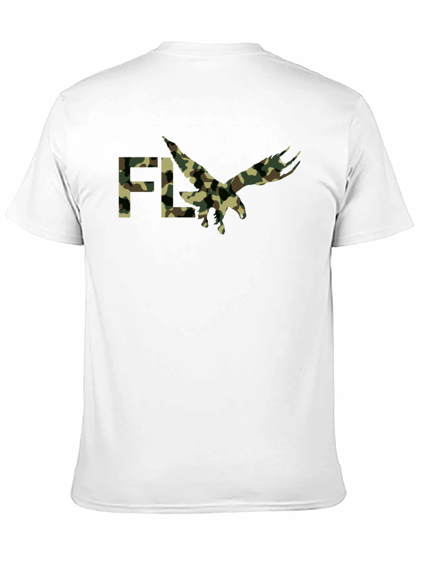 Camouflage FLY Eagle Graphic T-Shirt