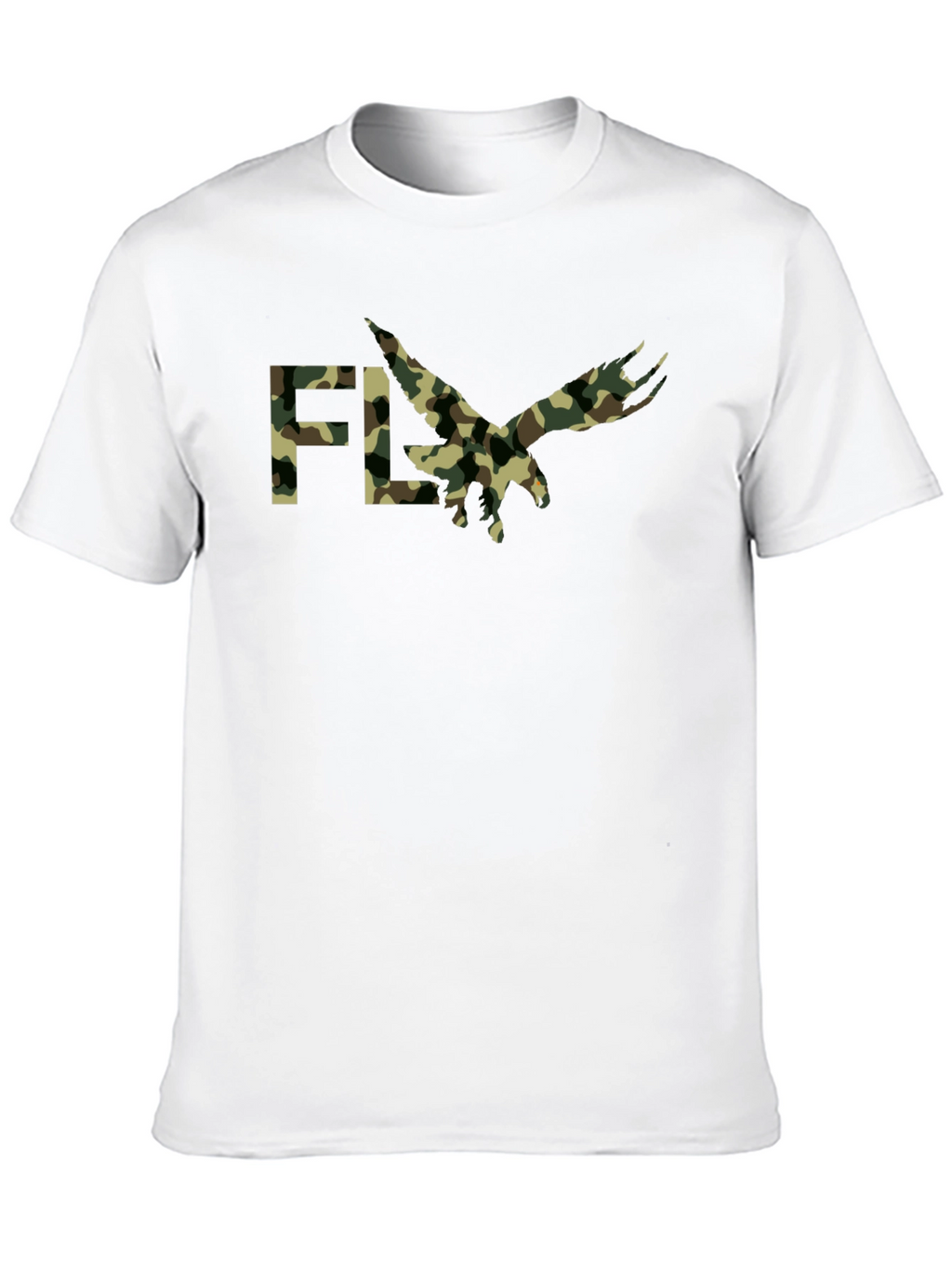Camouflage FLY Eagle Graphic T-Shirt