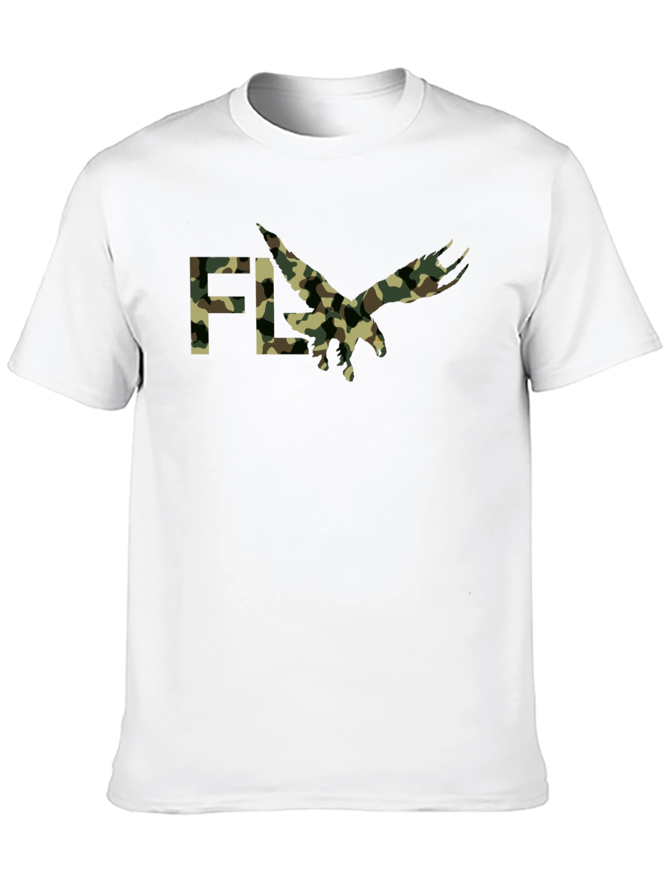 Camouflage FLY Eagle Graphic T-Shirt