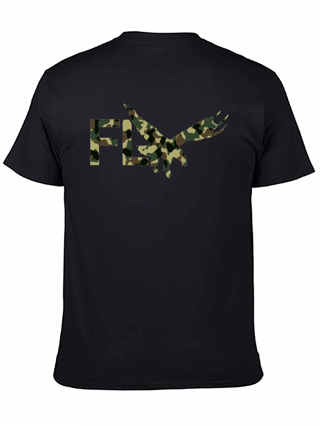 Camouflage FLY Eagle Graphic T-Shirt