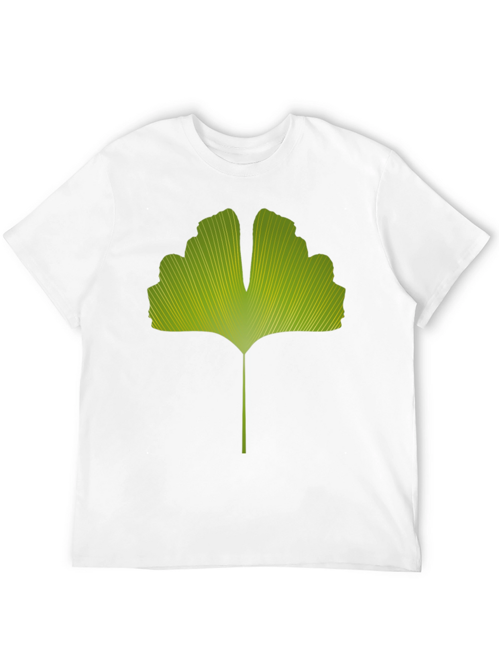 Ginkgo Leaf Graphic Tee - Nature Inspired Black T-Shirt