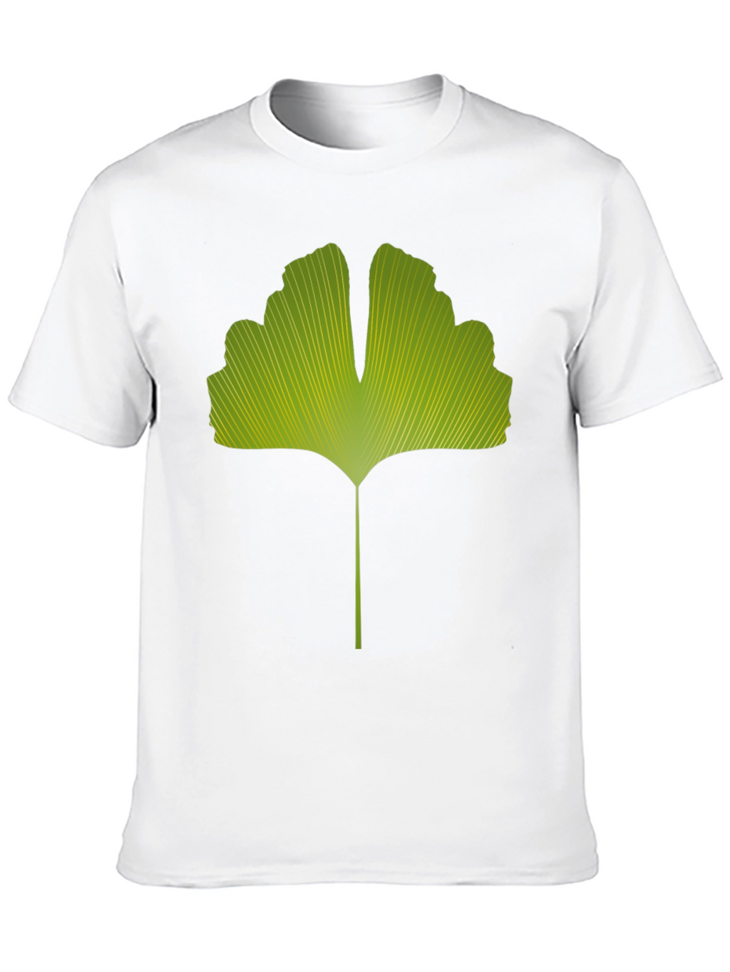 Ginkgo Leaf Graphic Tee - Nature Inspired Black T-Shirt