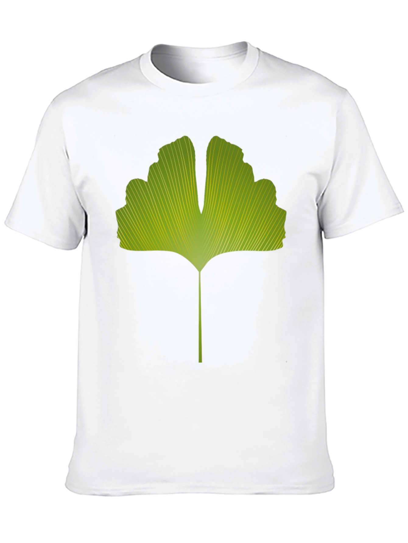Ginkgo Leaf Graphic Tee - Nature Inspired Black T-Shirt
