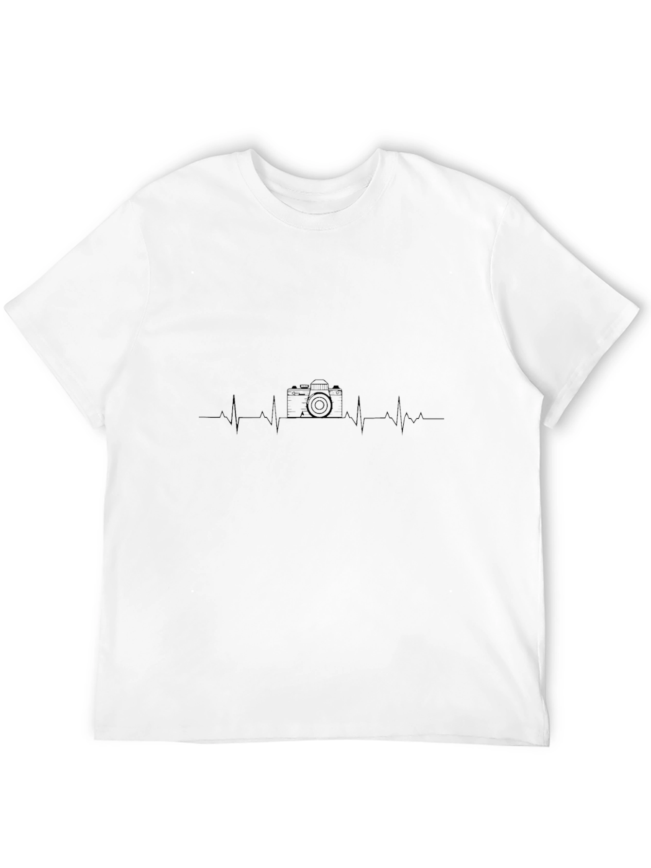 Photographer Heartbeat Graphic Tee - Black