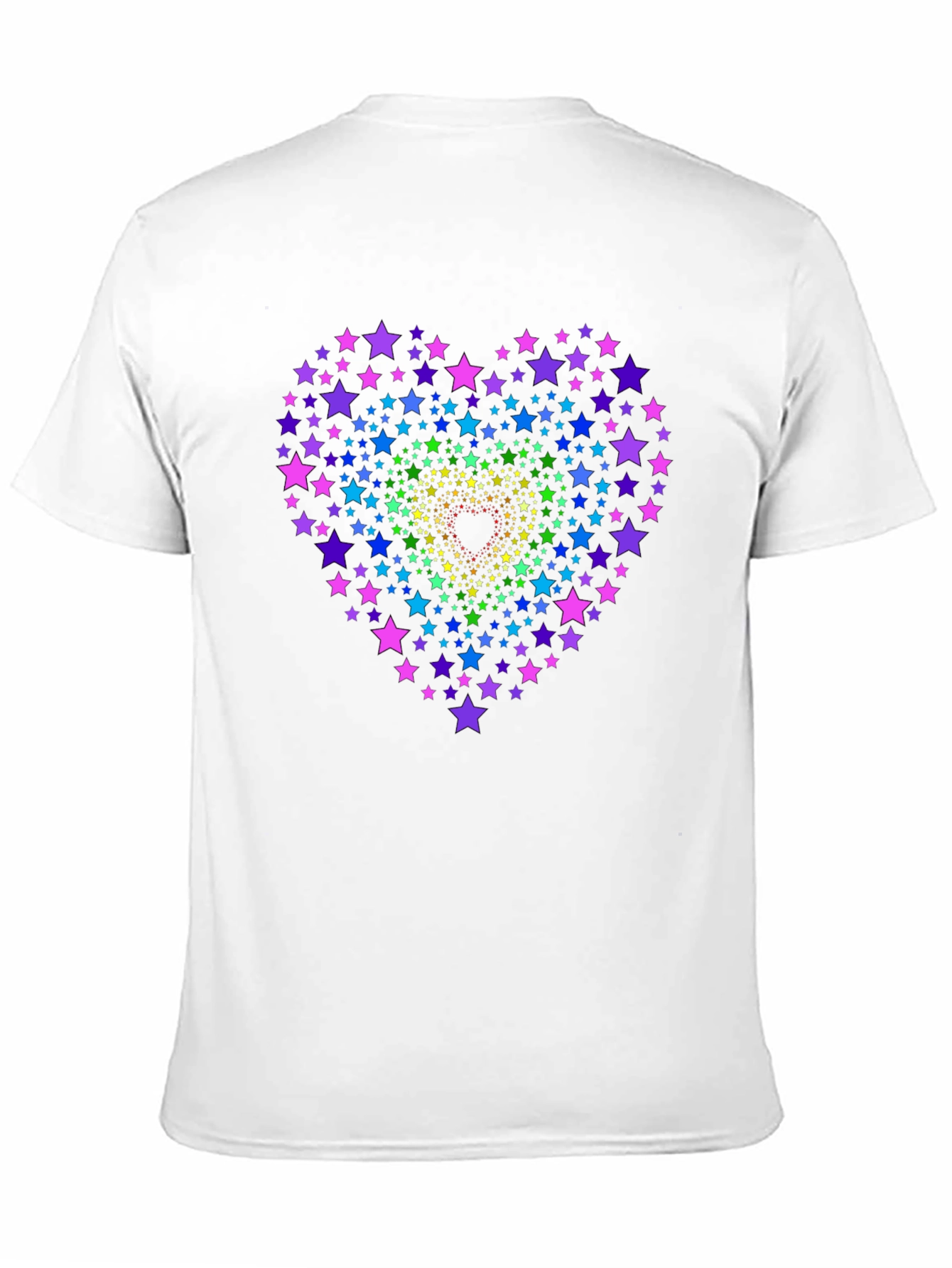 Rainbow Star Heart Graphic Tee - Black