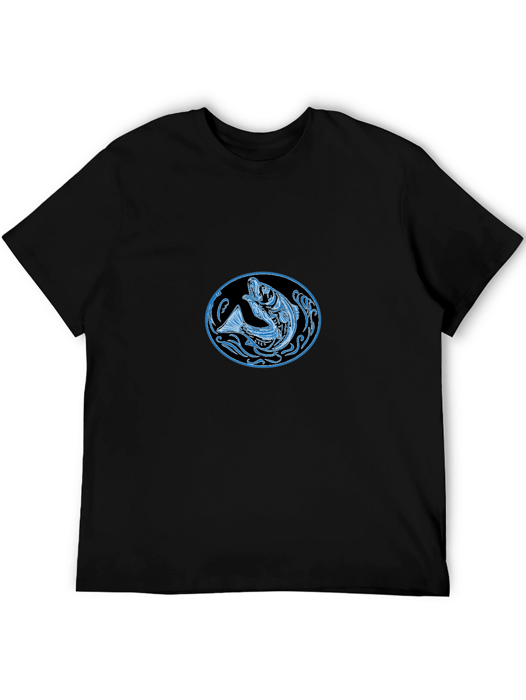 Cool Fish Graphic Black T-Shirt