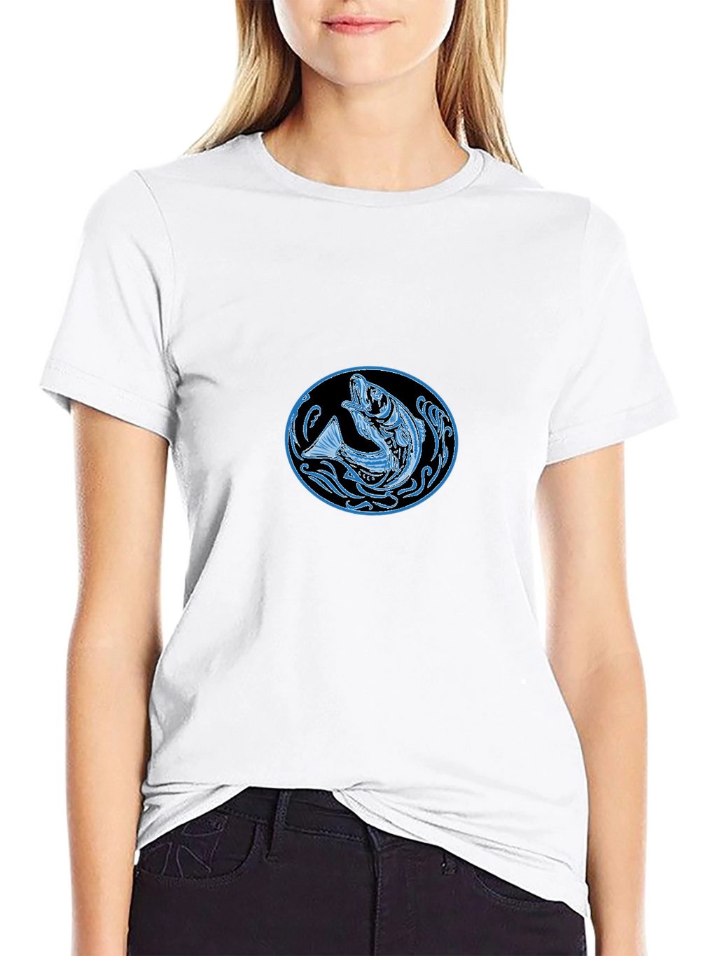 Cool Fish Graphic Black T-Shirt