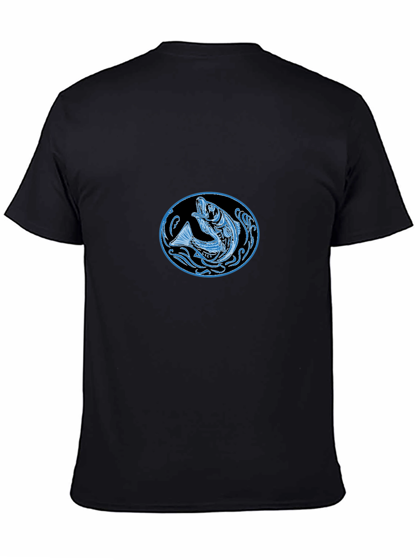 Cool Fish Graphic Black T-Shirt