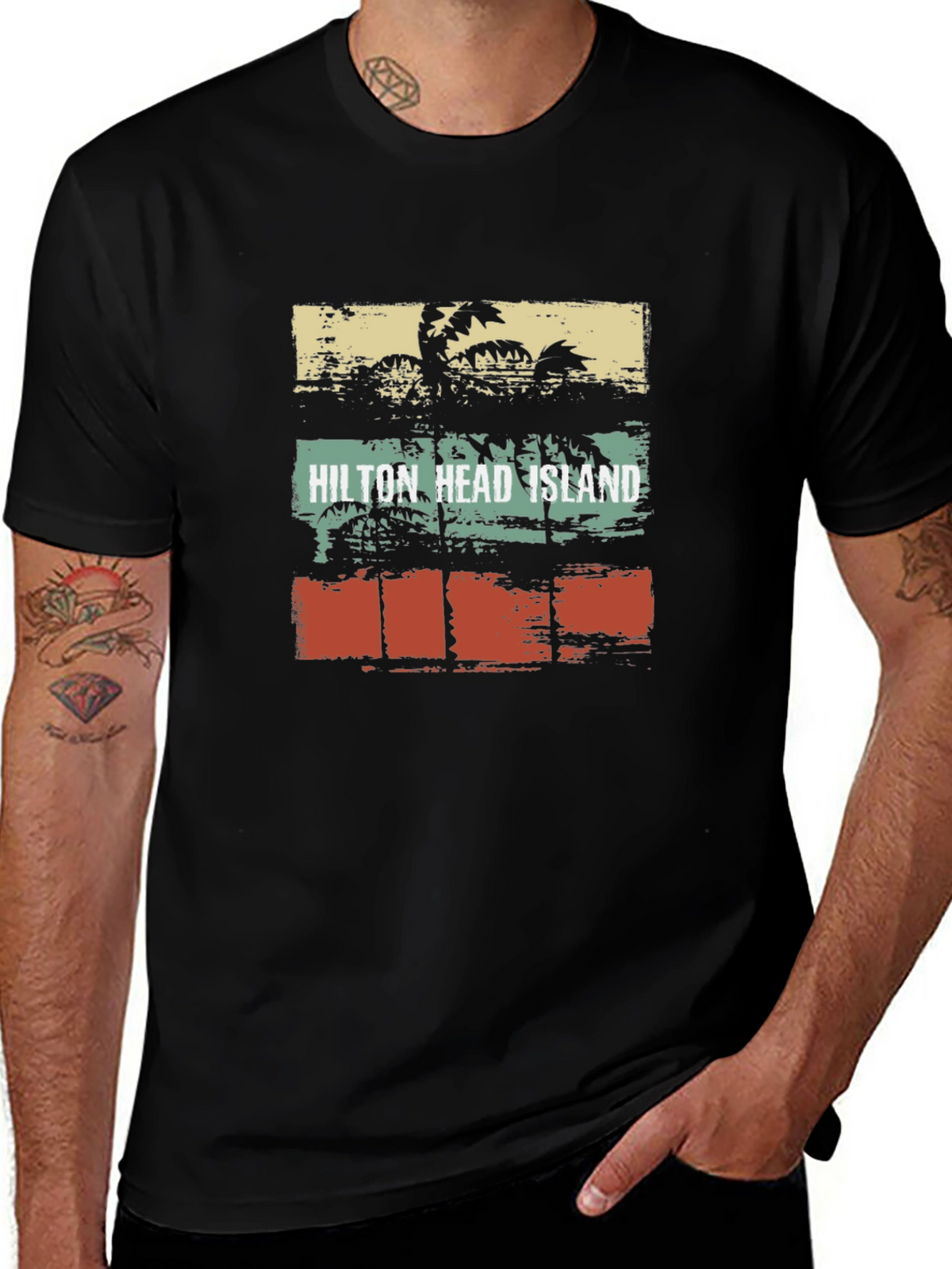 Hilton Head Island T-Shirt Palm Tree Graphic Tee