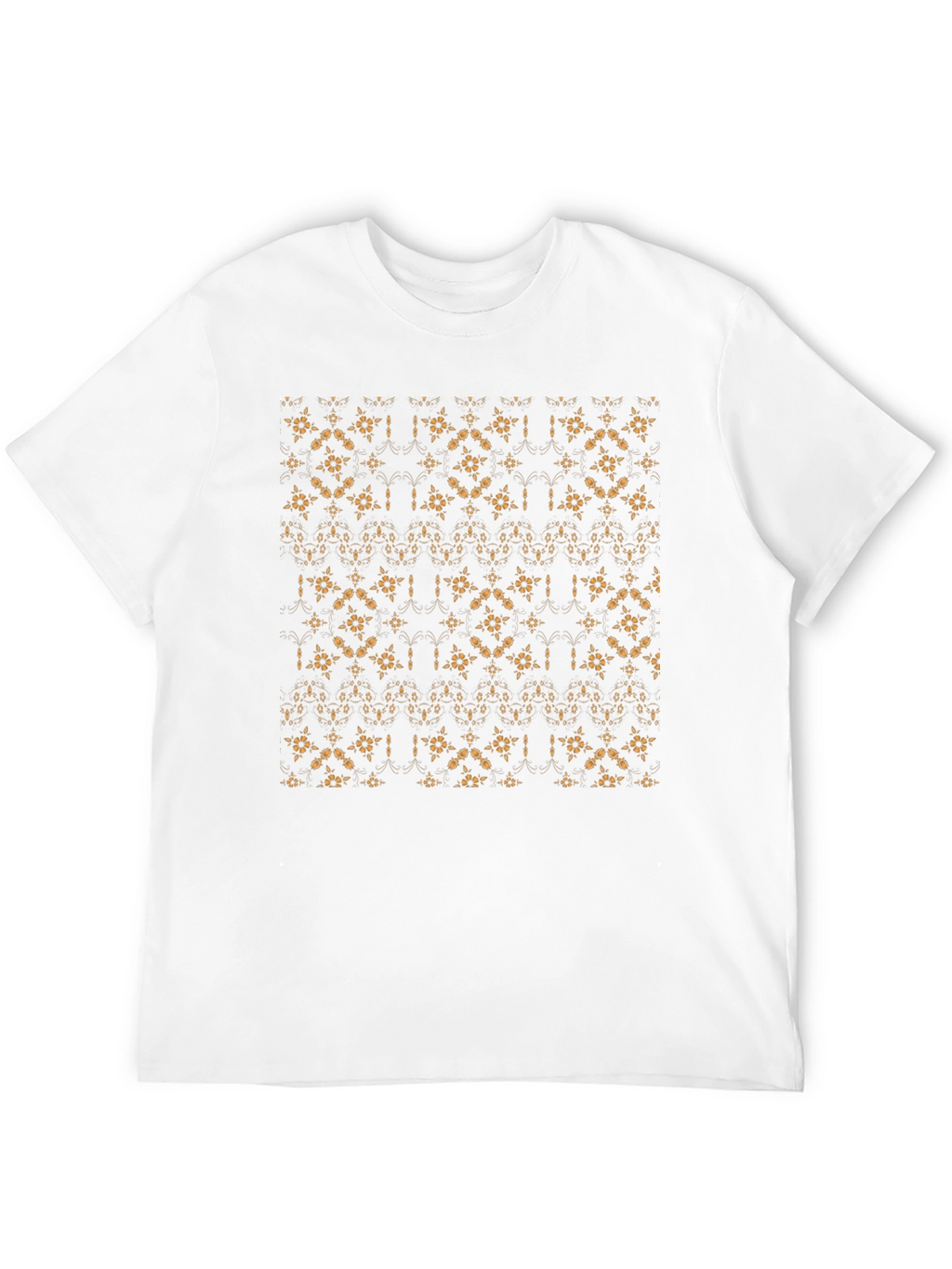 Patterned Black Crew Neck Tee