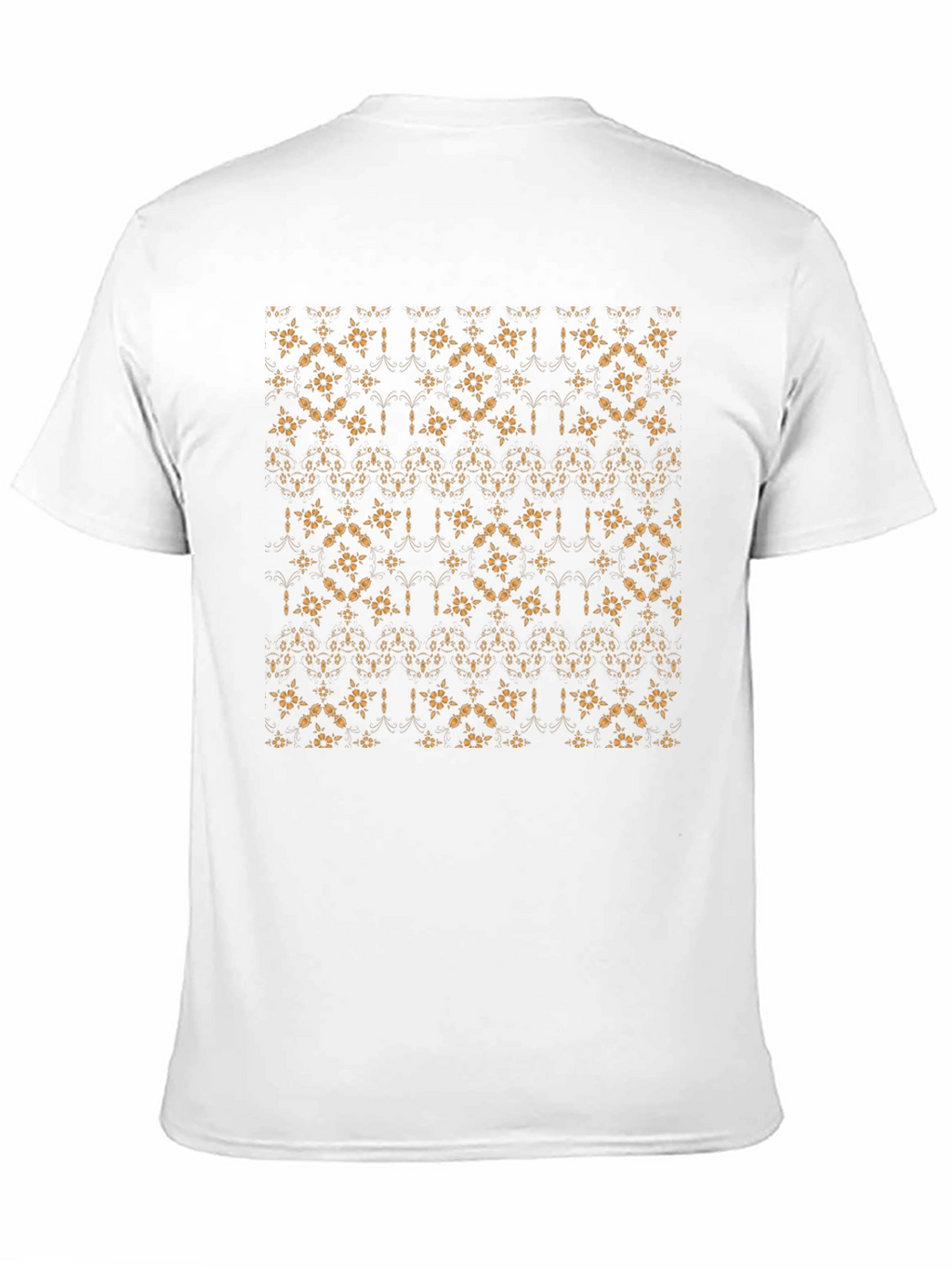 Patterned Black Crew Neck Tee