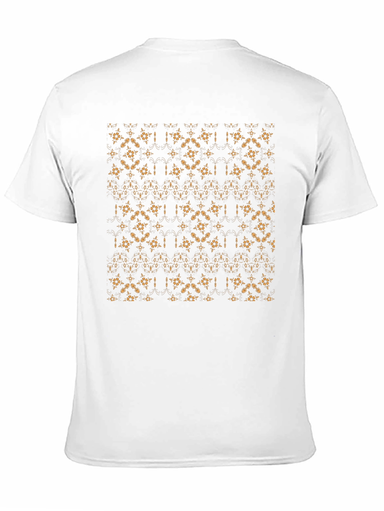 Patterned Black Crew Neck Tee