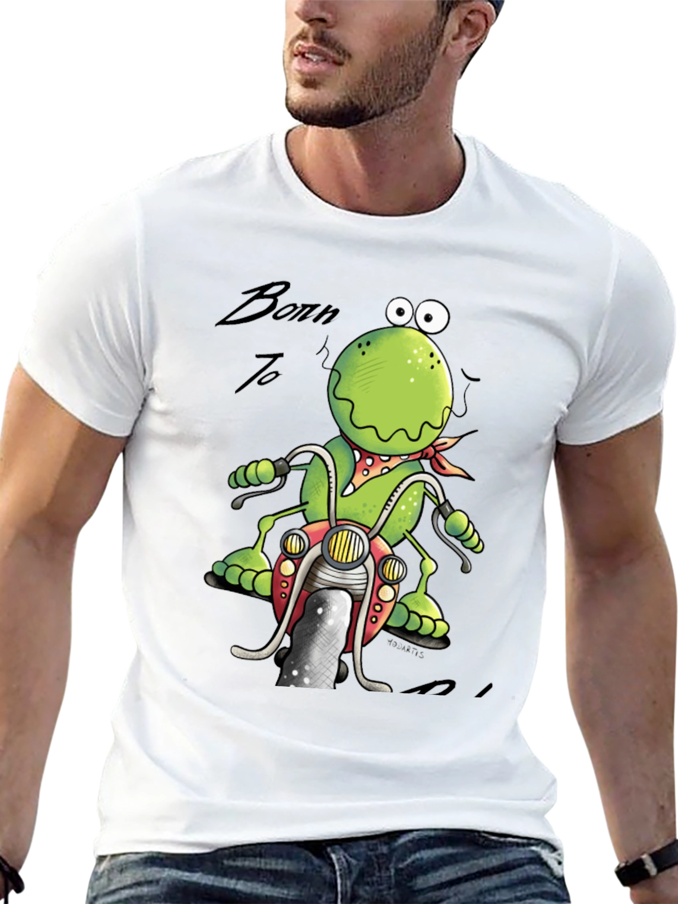 Frog Biker T-Shirt - Born To Ride!