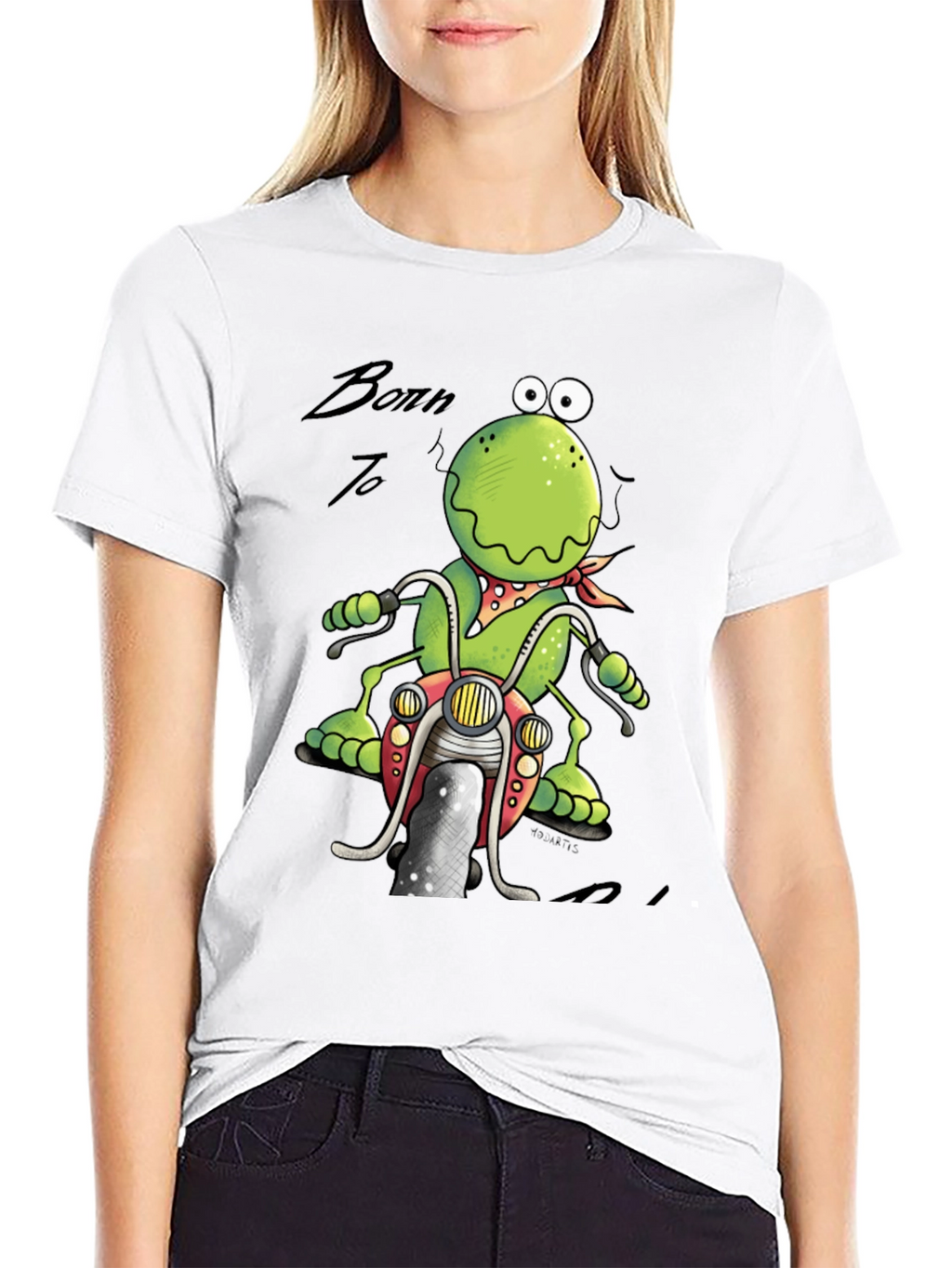 Frog Biker T-Shirt - Born To Ride!