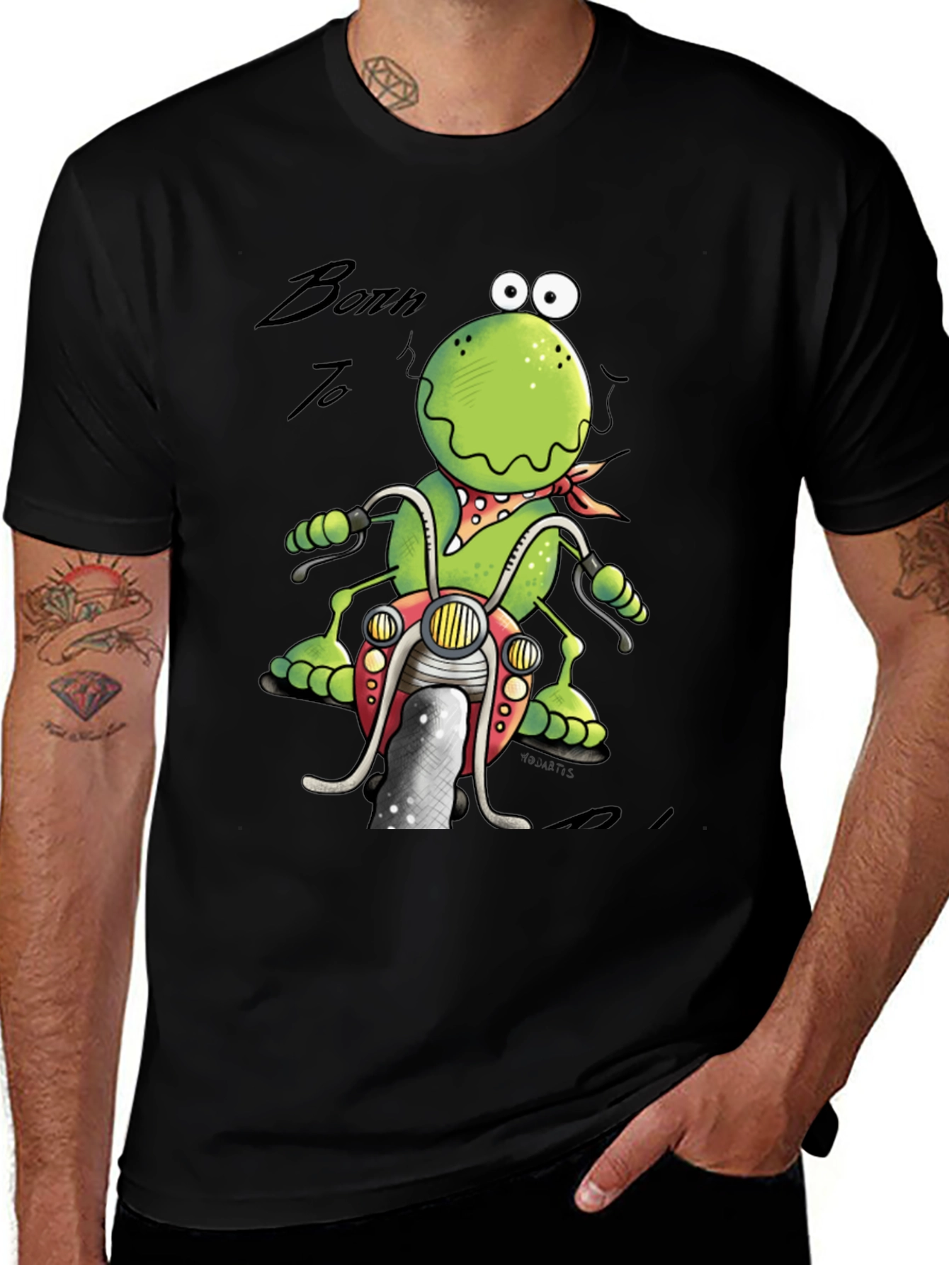Frog Biker T-Shirt - Born To Ride!
