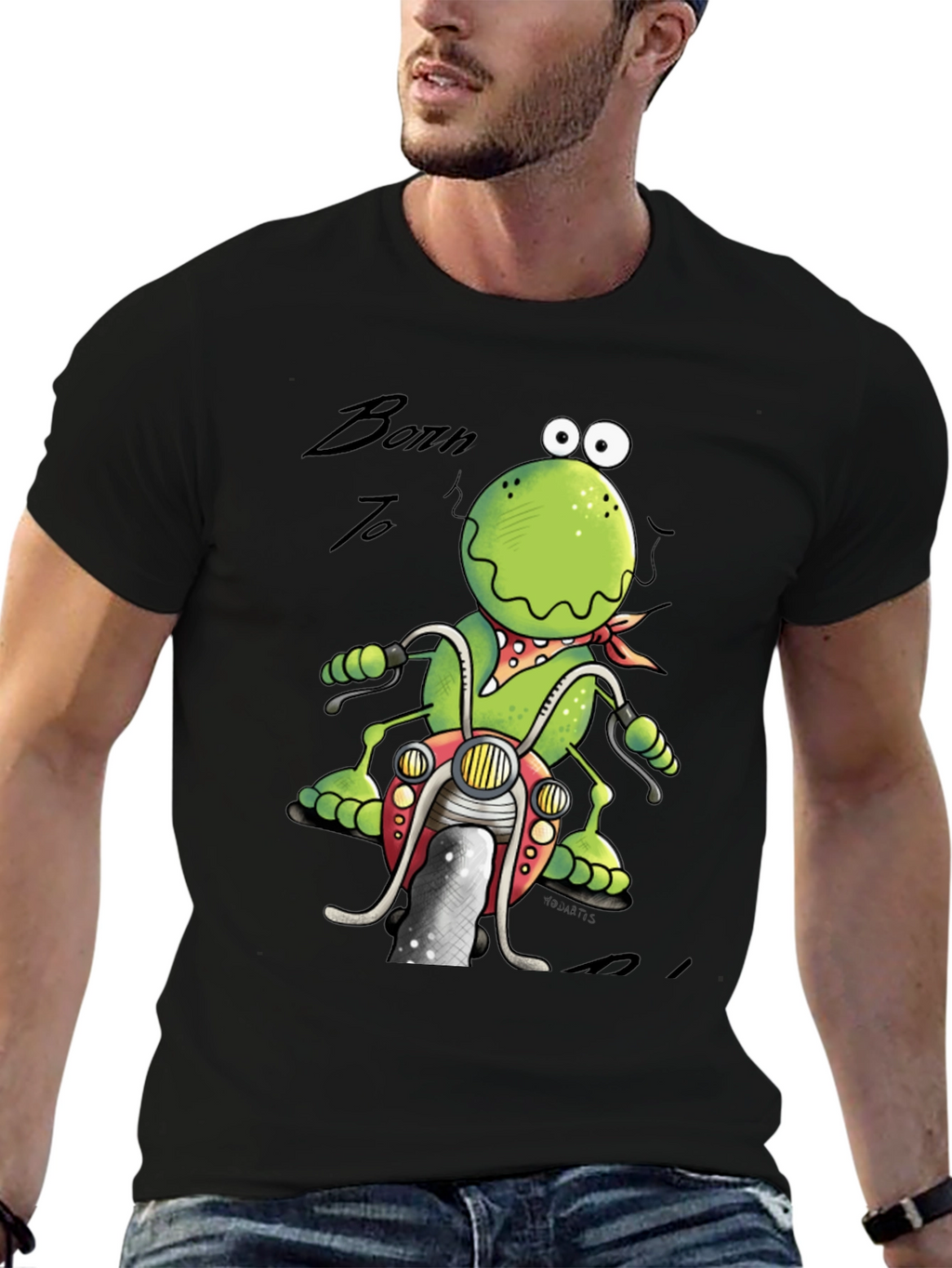 Frog Biker T-Shirt - Born To Ride!