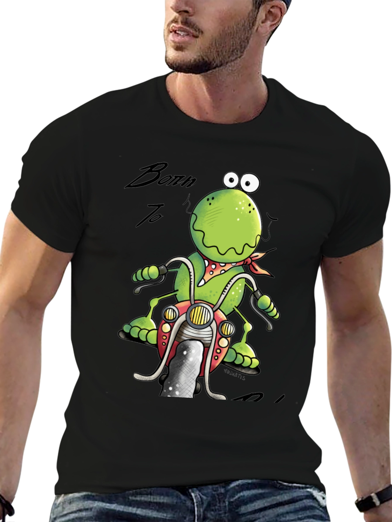 Frog Biker T-Shirt - Born To Ride!
